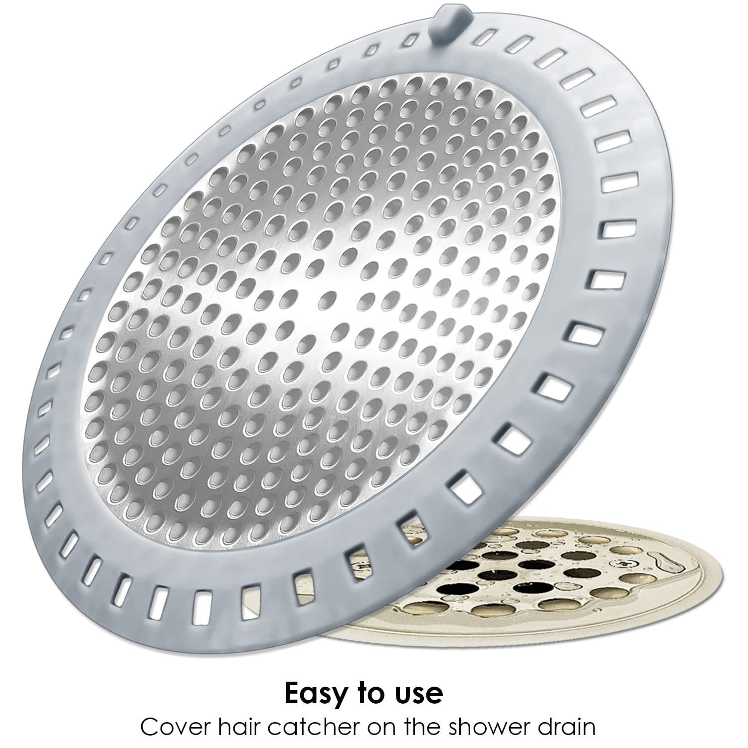 2PCS Shower Drain Hair Catcher (2 Count)