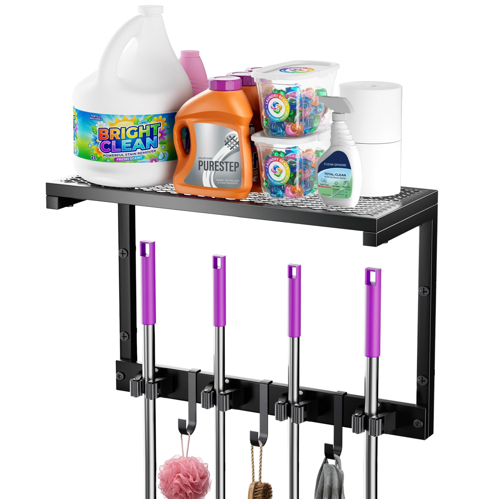 Heavy Duty Broom Holder Wall Mount