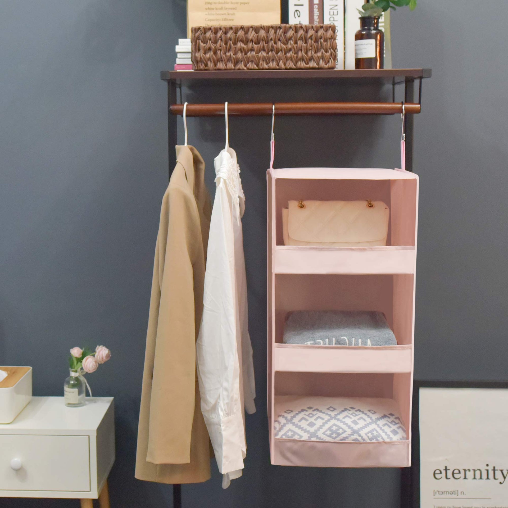 3 Shelf Hanging Closet Organizer