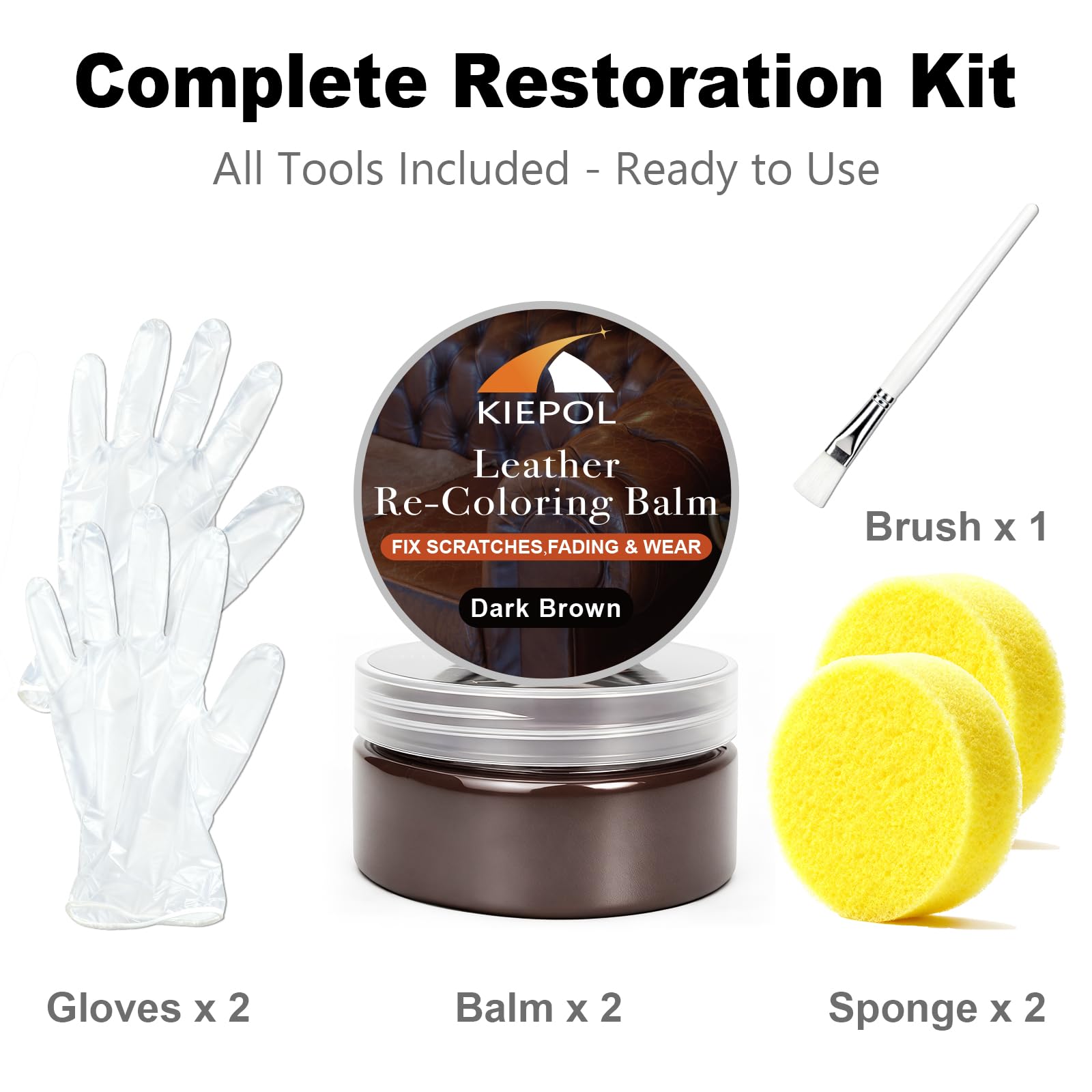 Dark Brown Leather Repair Kit