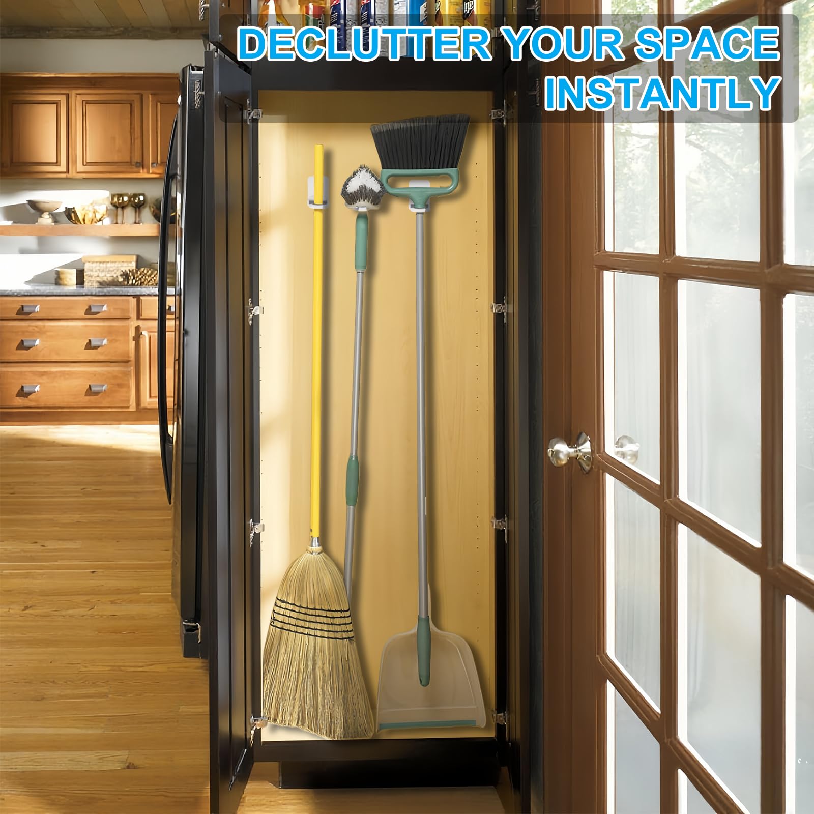 6Pack Broom Holder Wall Mount (6 Count)