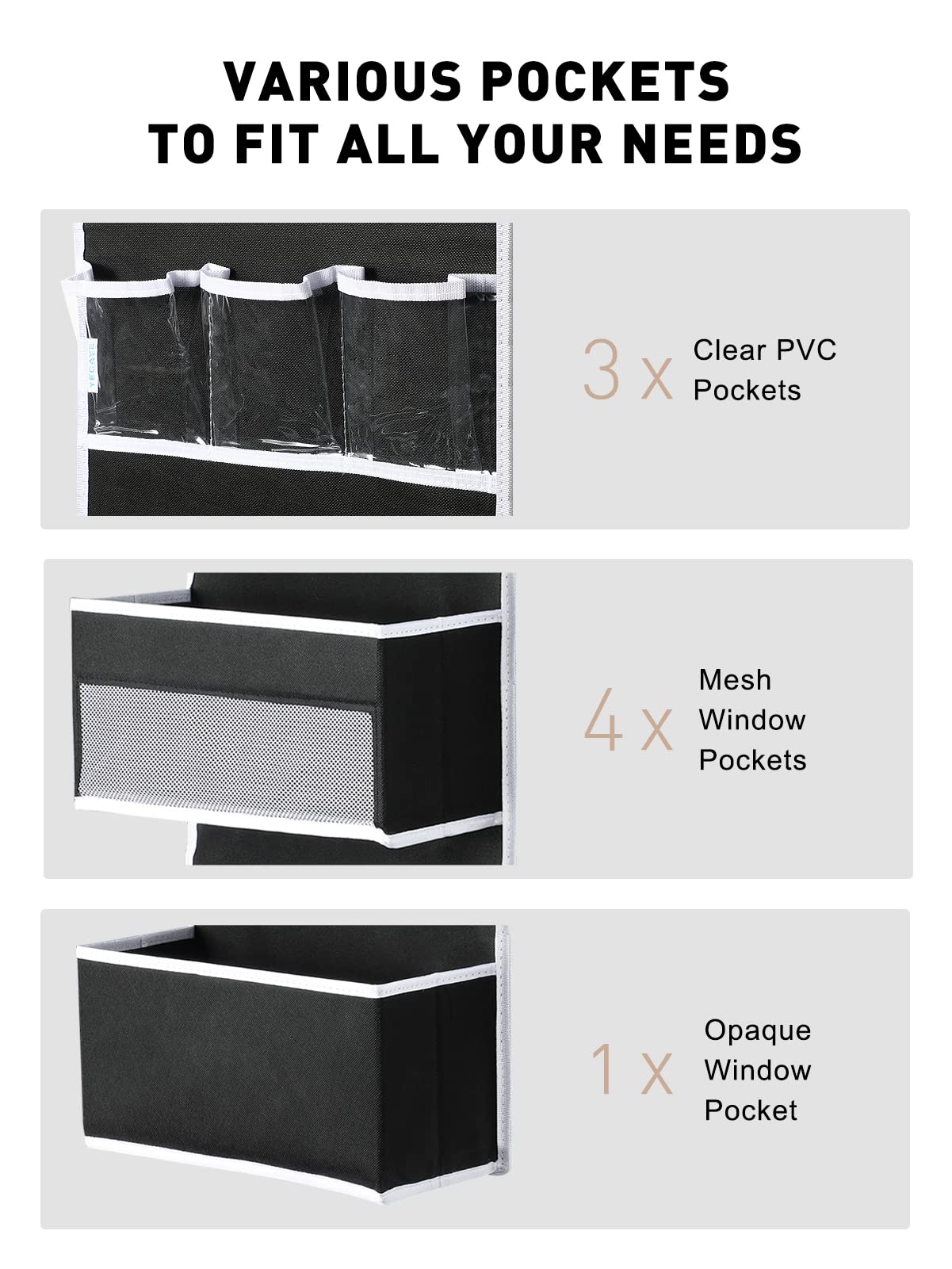 2-in-1 Over The Door Organizer for Nursery Closet Bathroom Dorm