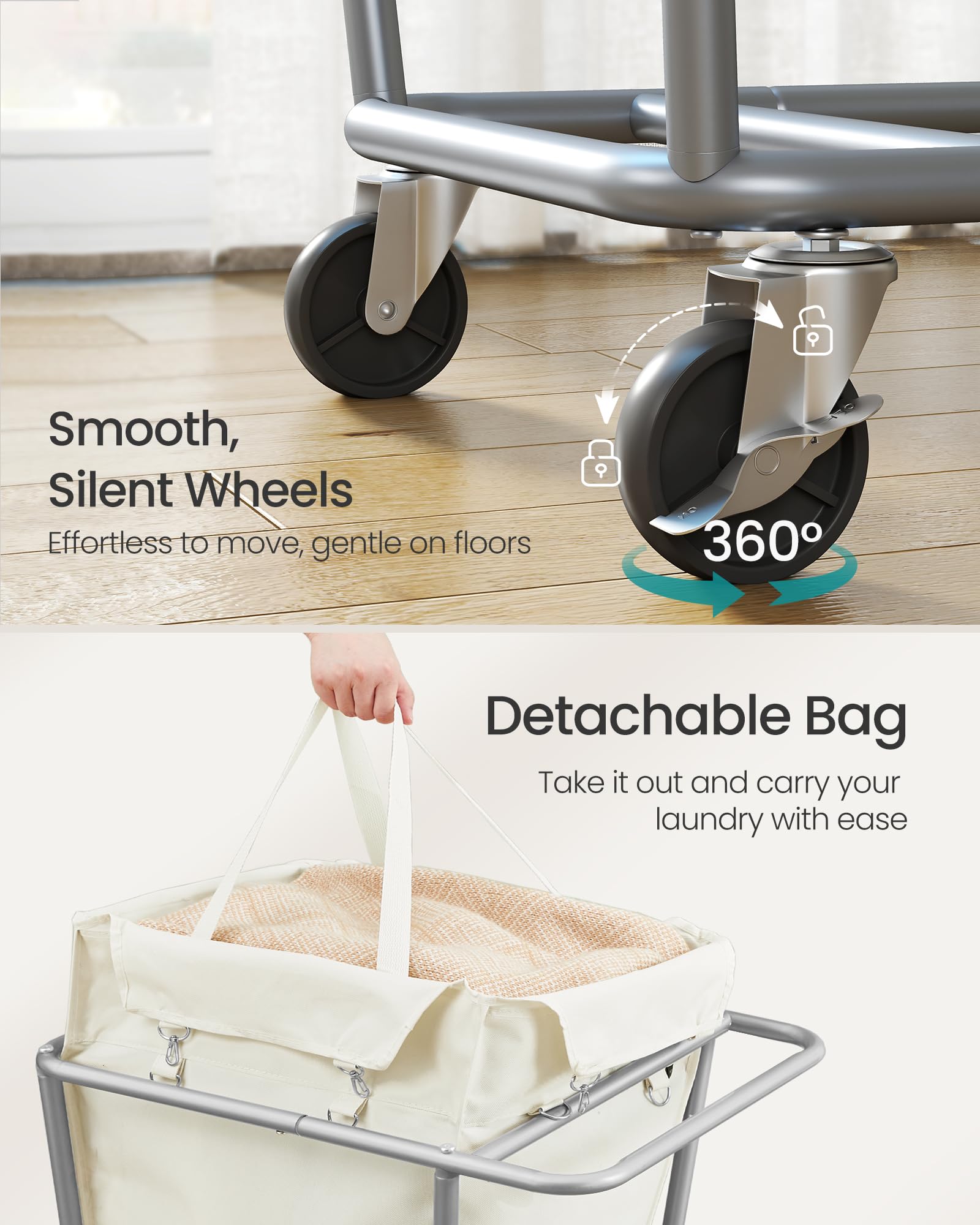 Laundry Basket with Wheels - ModHome Supplies