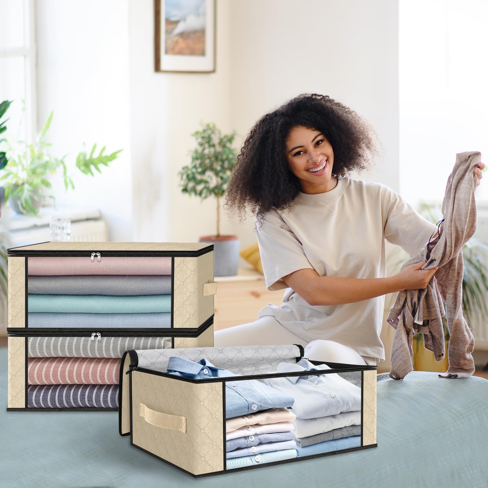 6 Pack Clothes Organizer Storage Bags (6 Count)