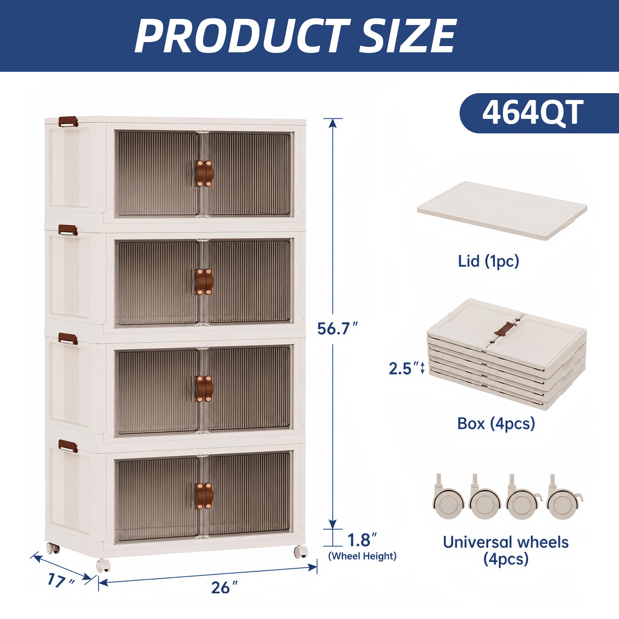 464Qt Stackable Storage Bins