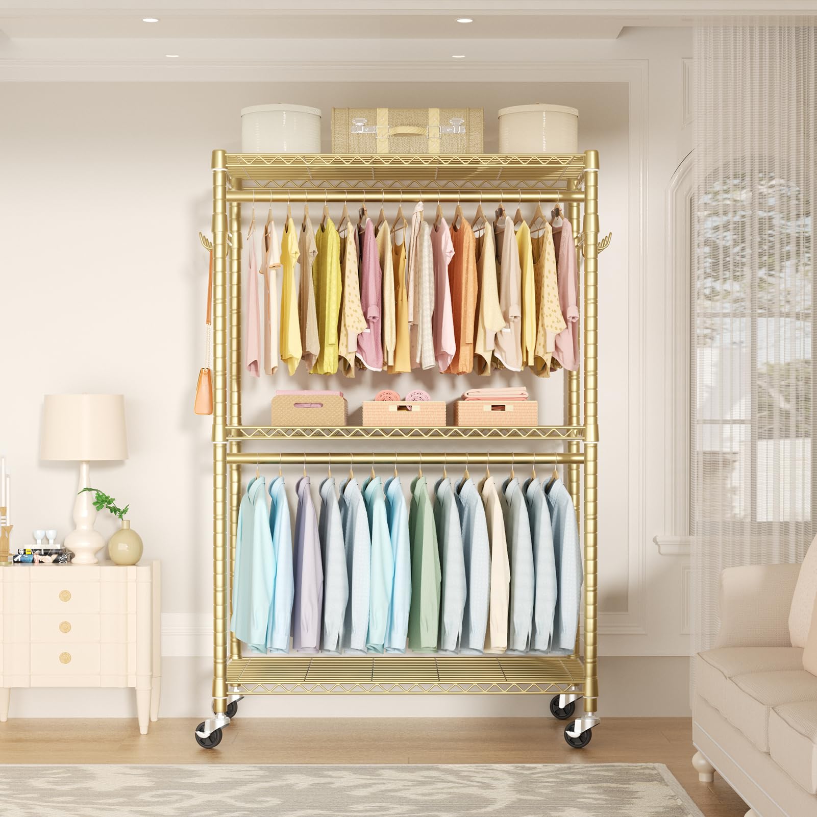 P1 Plus Rolling Clothes Rack