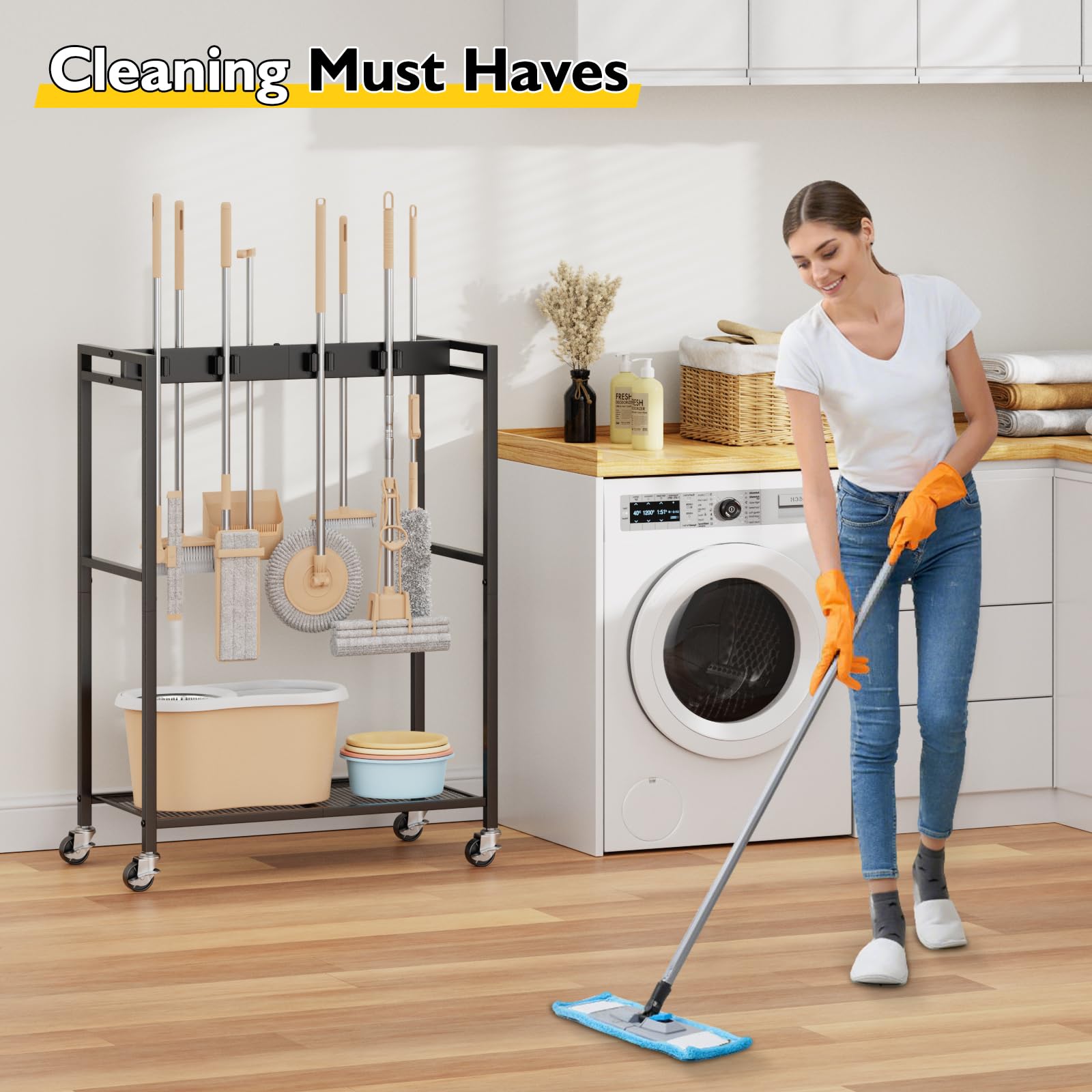 Broom And Mop Holder