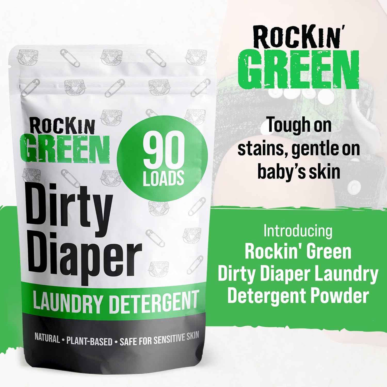 Baby Laundry Detergent Unscented Dirty Diaper 90 Loads (90 Ounce)