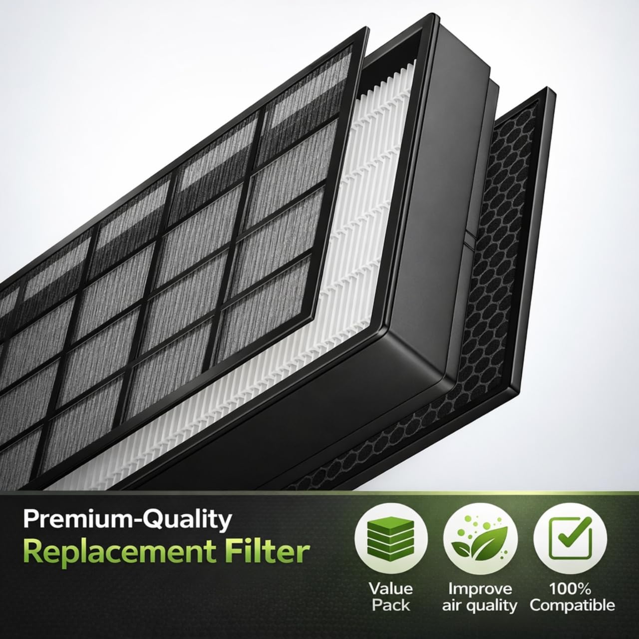 True HEPA Replacement Filter B Compatible with Winix 9500
