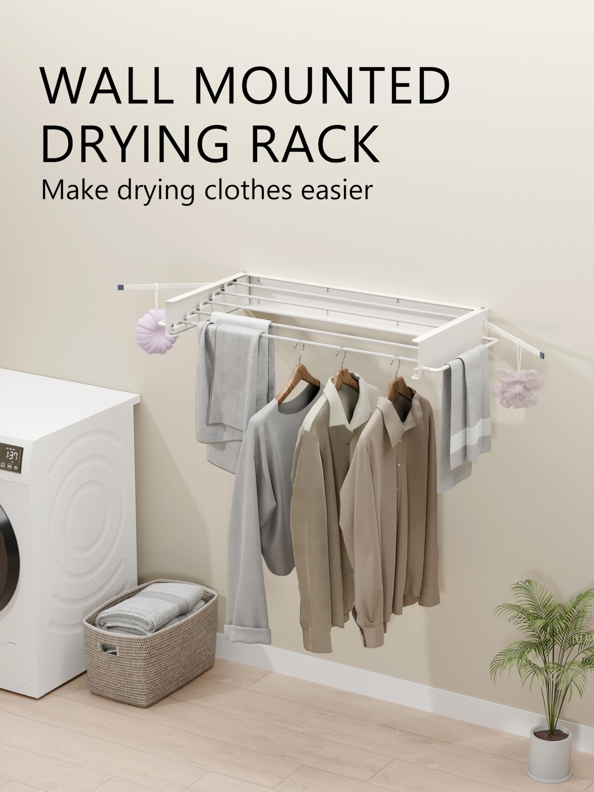 Wall Mounted Clothes Drying Rack