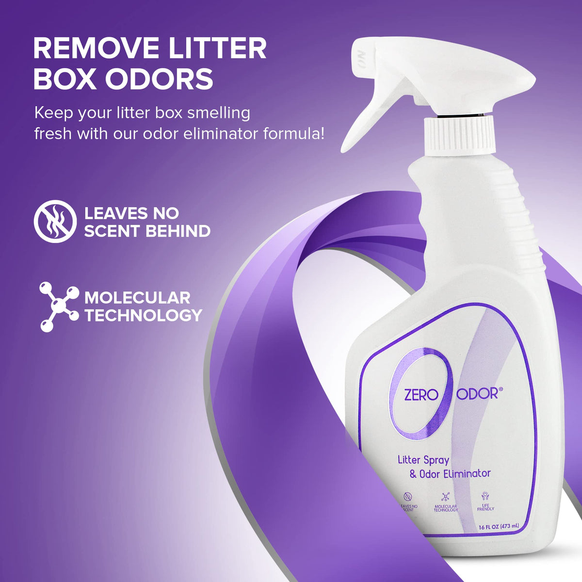 Litter Box Odor Eliminator Spray (16 Fl Oz)