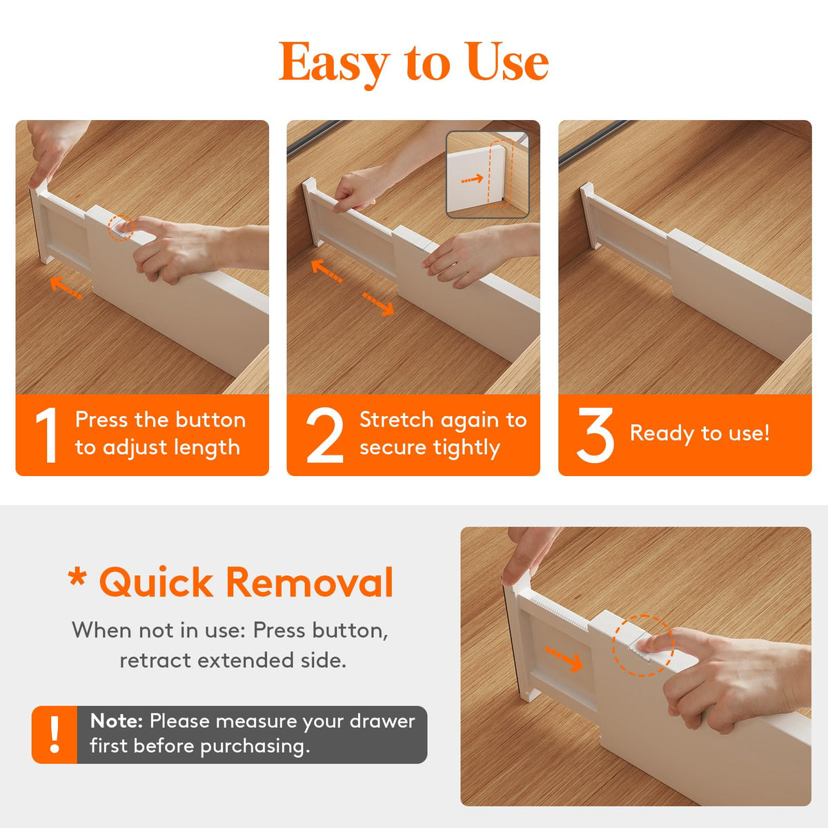 5" Tall Upgrade Drawer Dividers (5 Count)