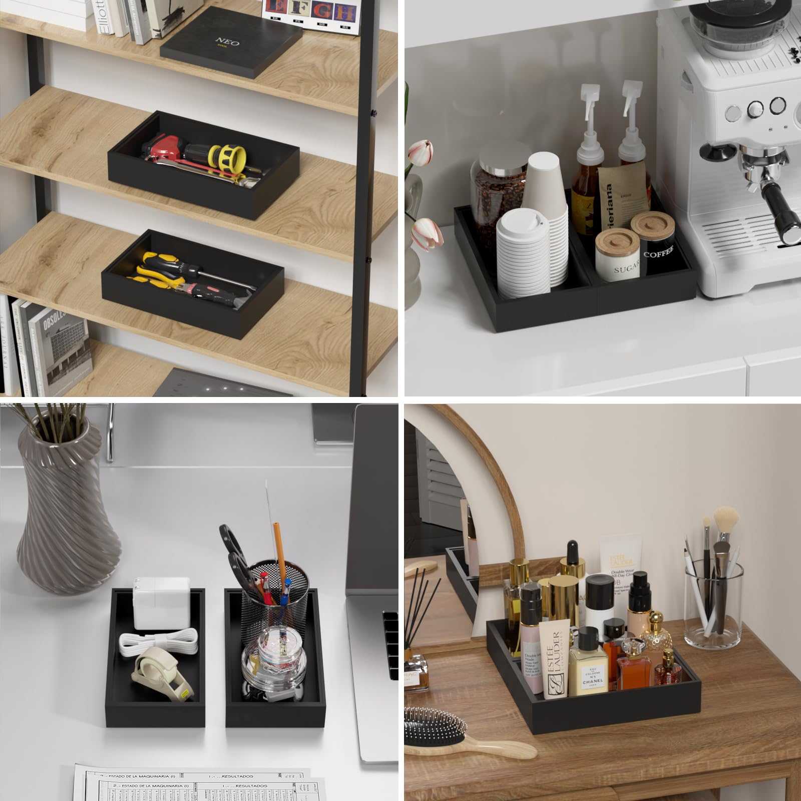 Bamboo Drawer Organizer for Kitchen Utensils (2 Count)