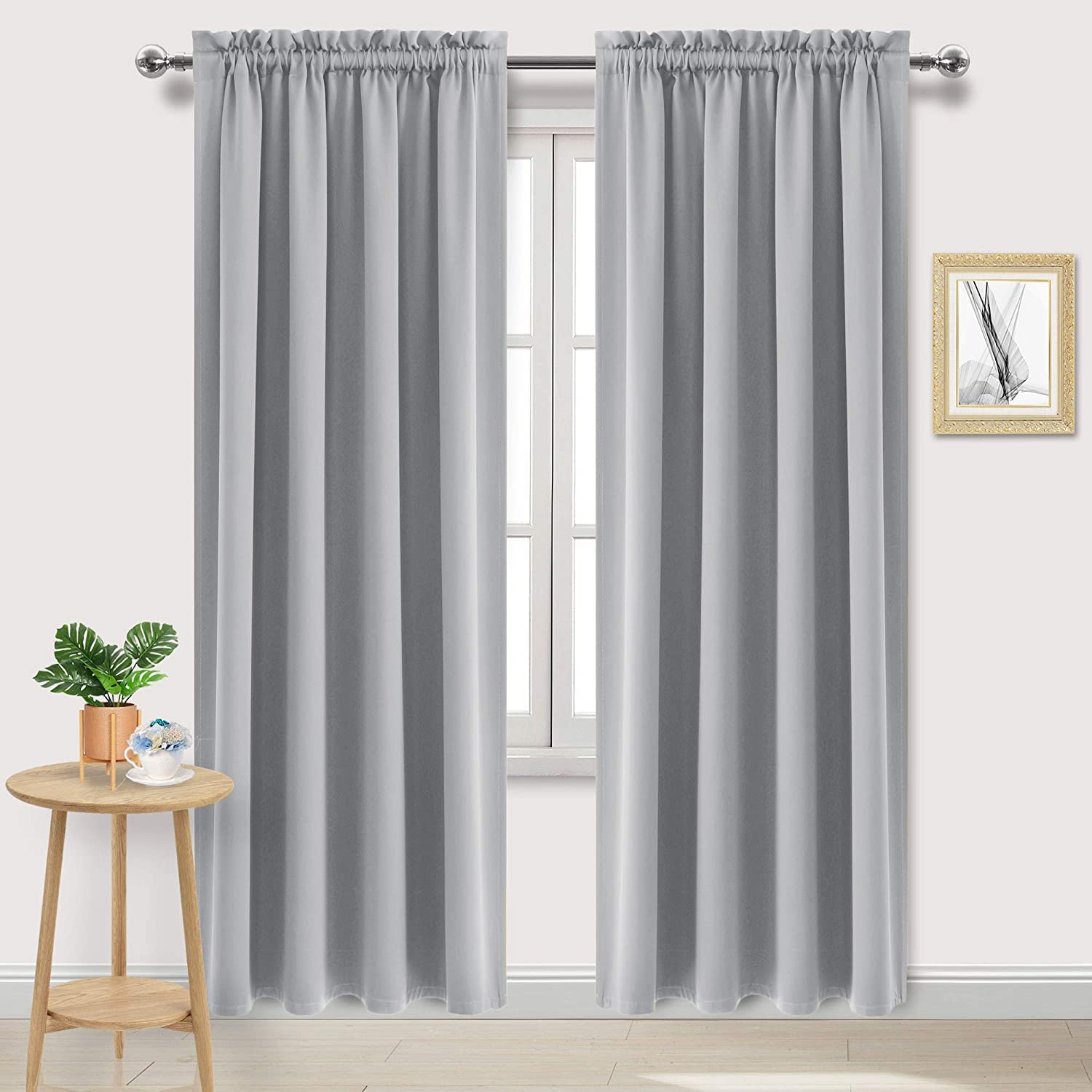 Wide Blackout Curtains for Living Room 60 x 84 Inch Long 2 Panels (2 Count)