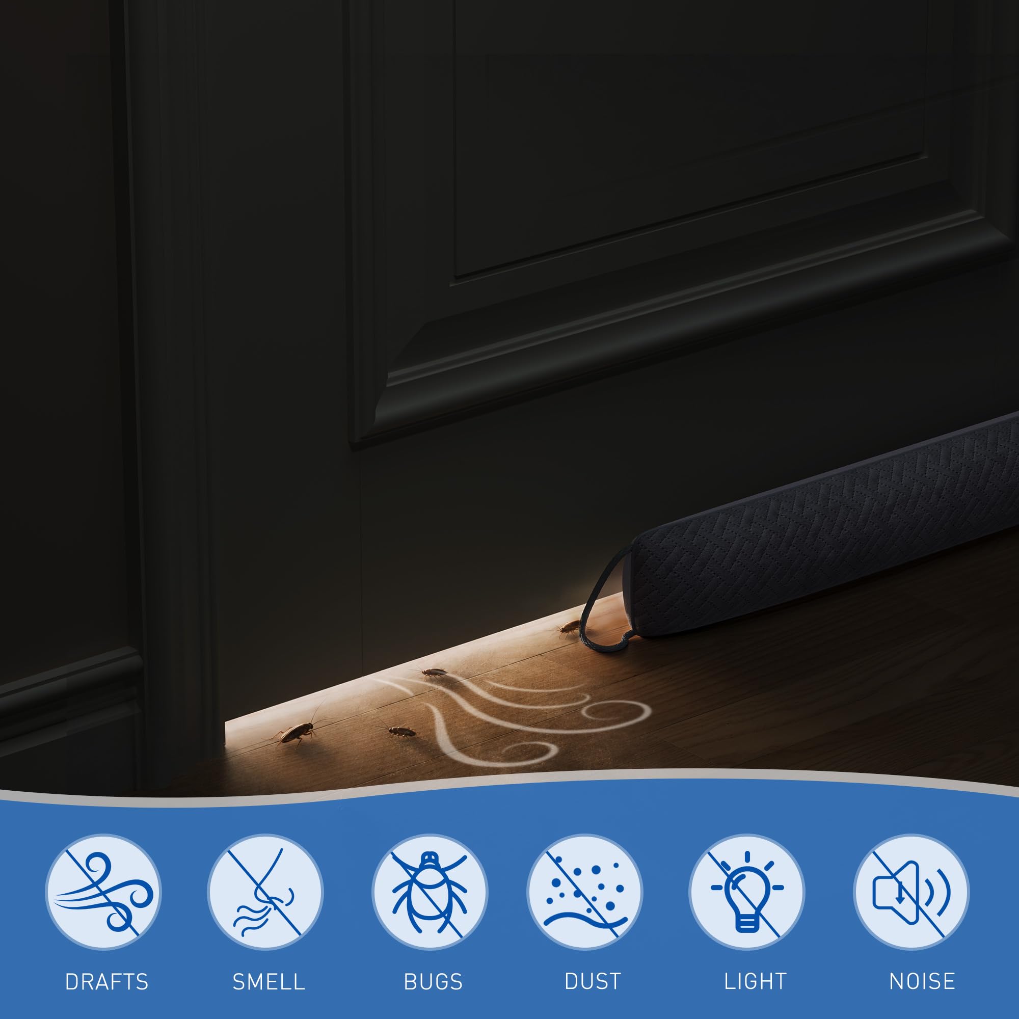 Door Draft Stopper for Bottom of Door 36 Inches