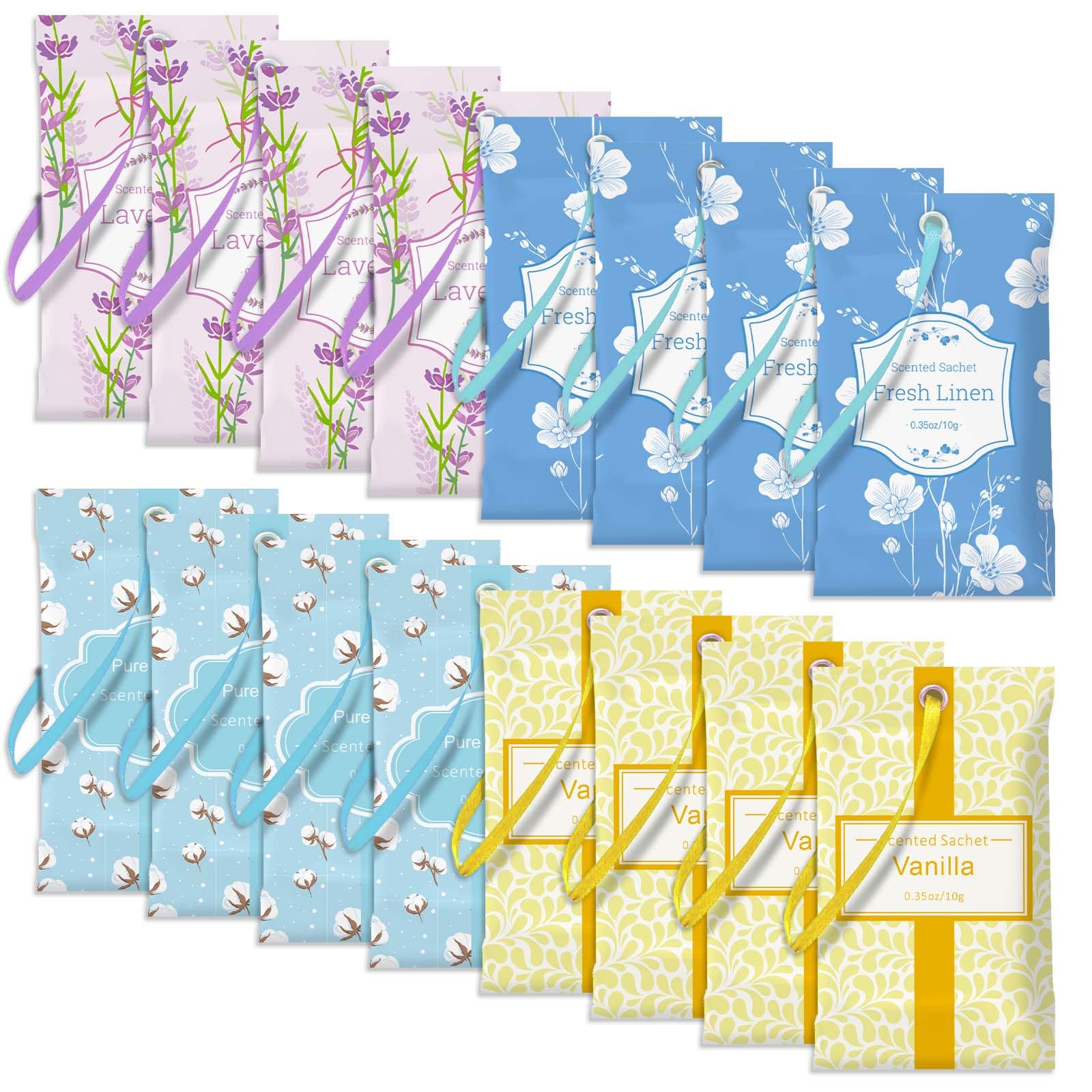 Scented Sachets for Drawers and Closets (16 Count)