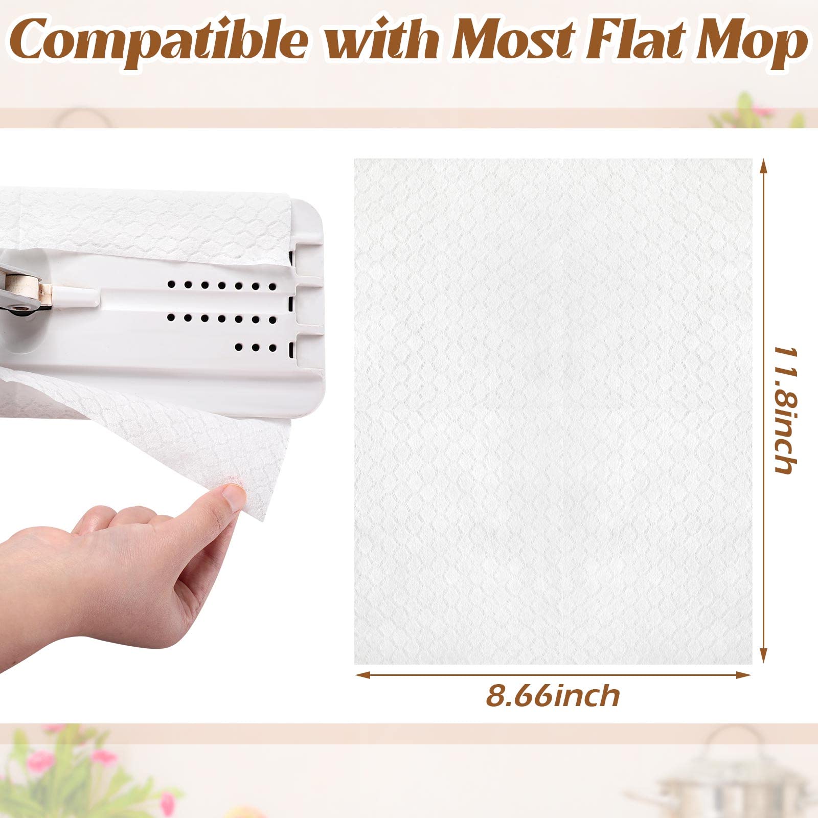 300 Count Dry Sweeping Cloths Compatible with Swiffer Sweeper