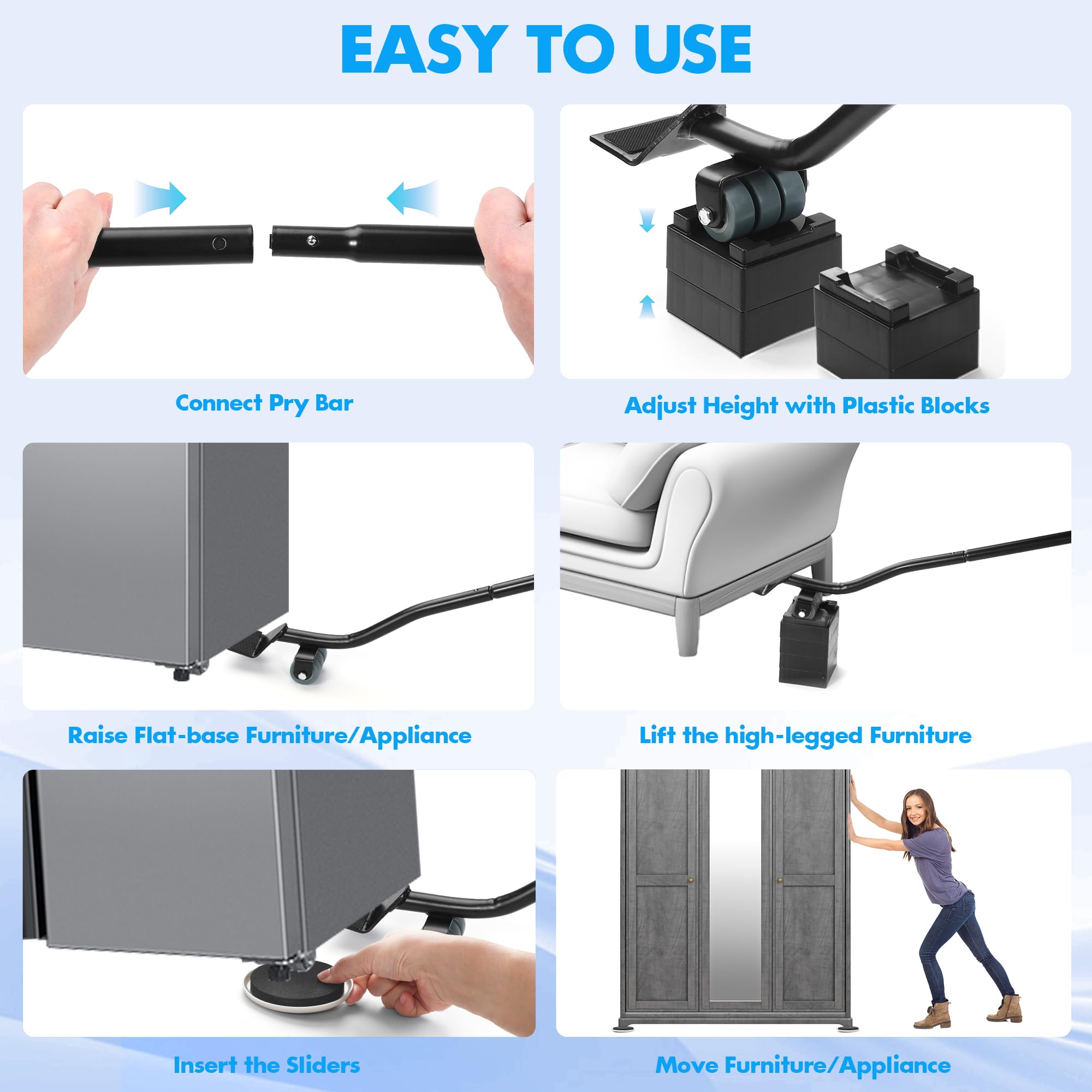 Furniture Lifter Tool + 8 (8 Count)