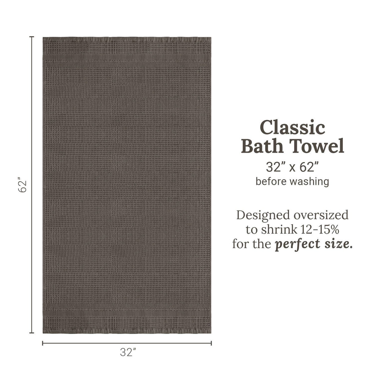 Waffle Towels for Bathroom (2 Count)