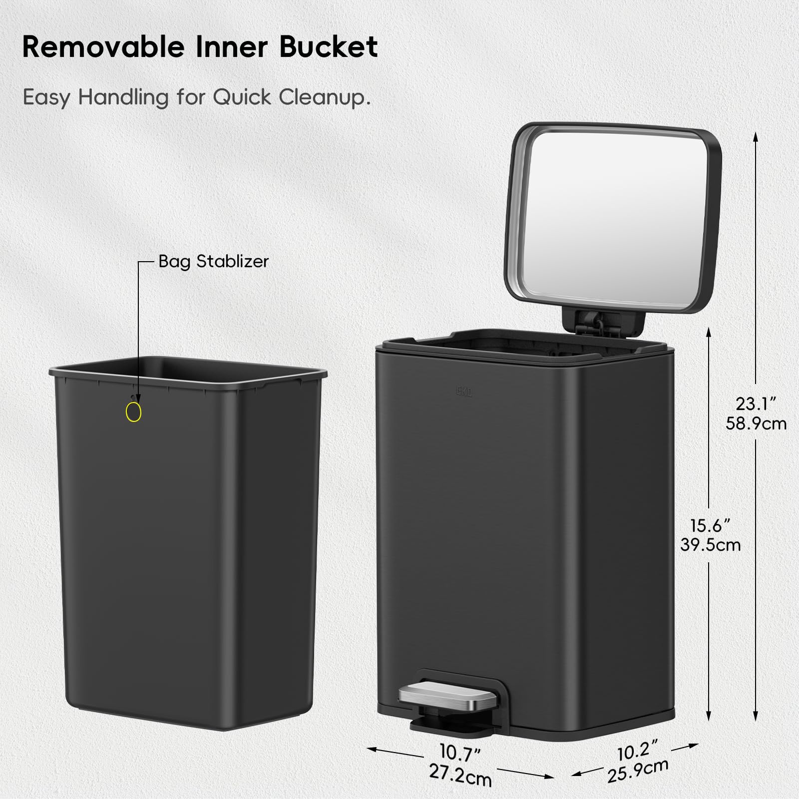 Madison Matte Black Stainless Steel 3.2 Gal