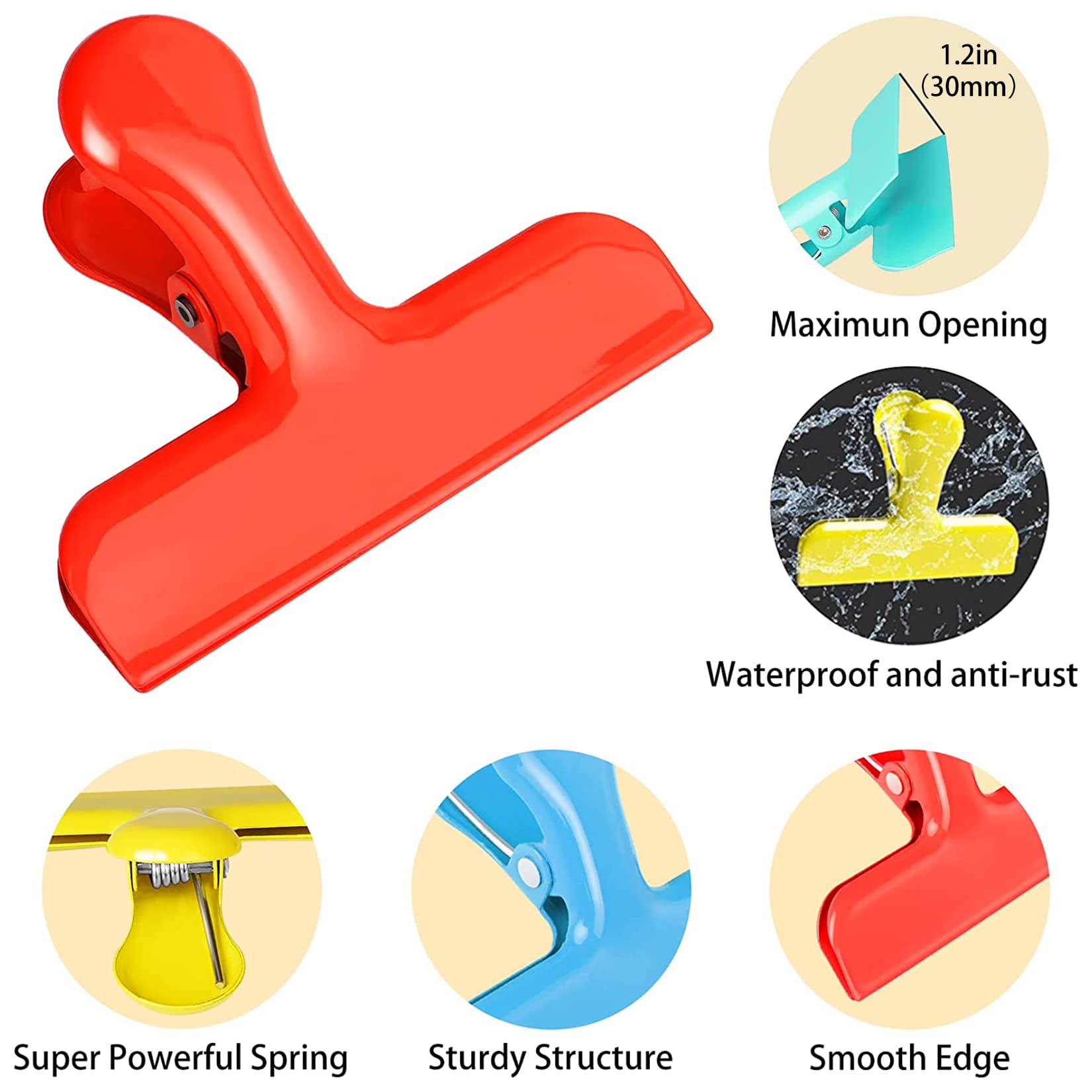 Multicolor Chip Clips (8 Count)