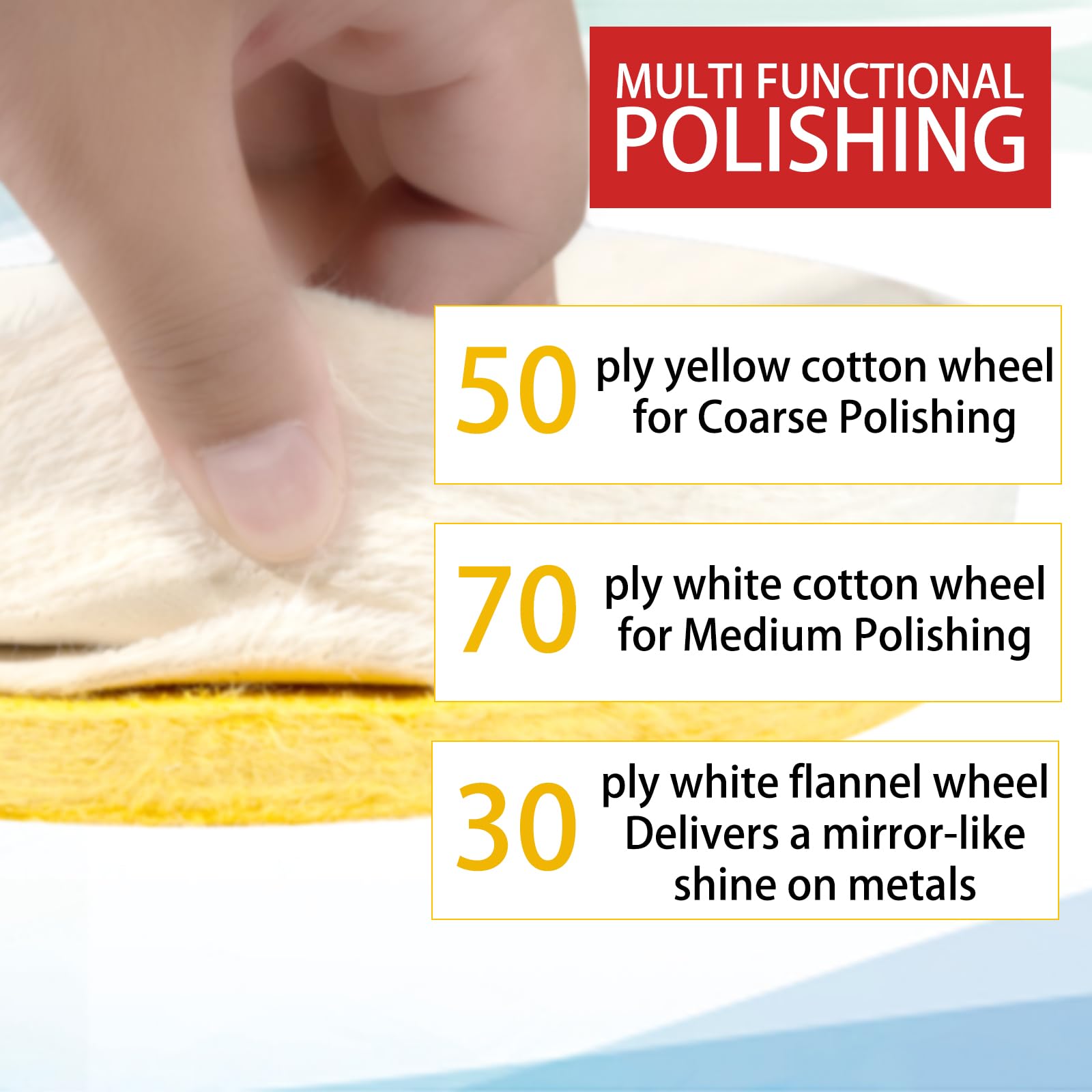 6 Inch Polishing Wheel for Bench Grinder (6 Count)