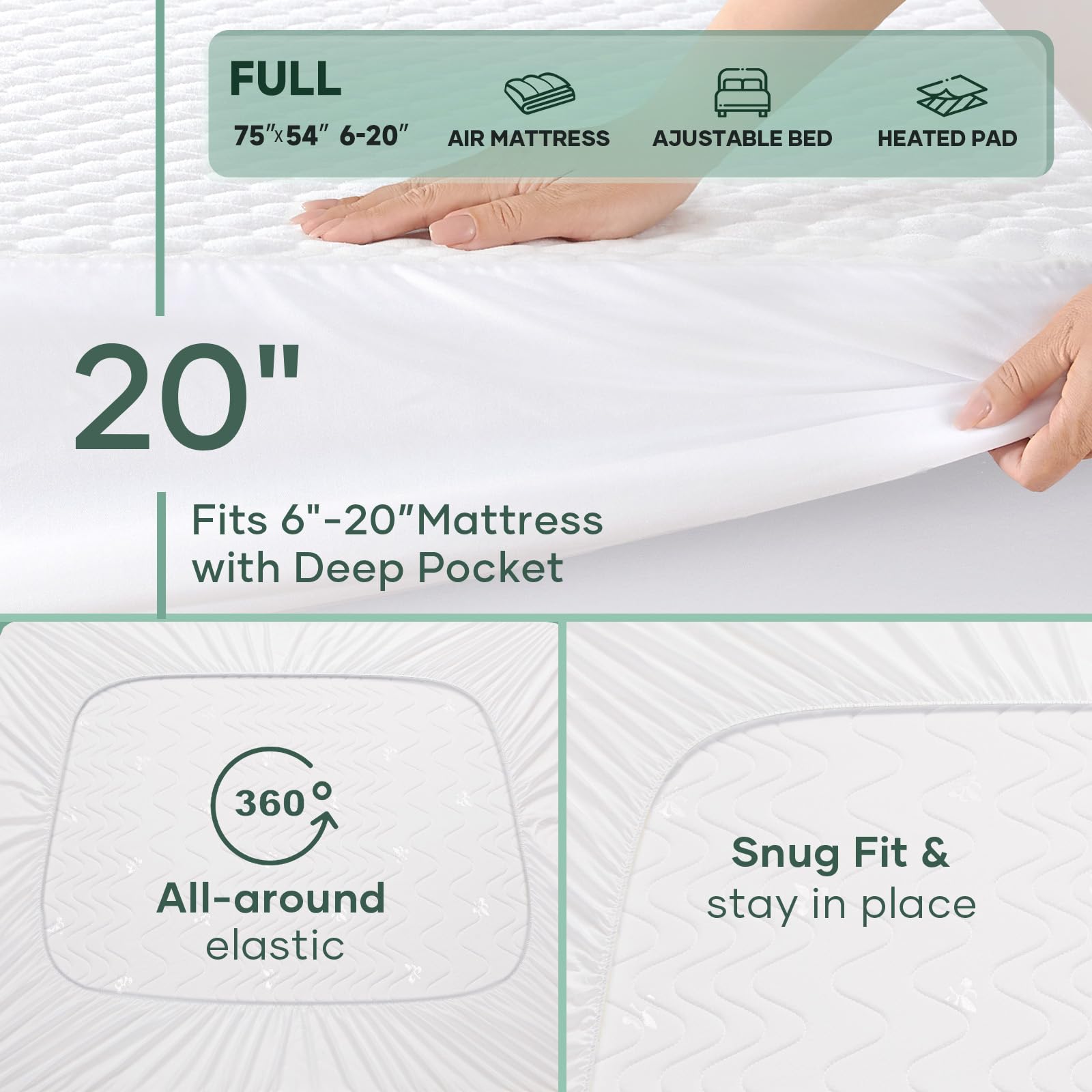 100% Waterproof Mattress Protector (2 Count)