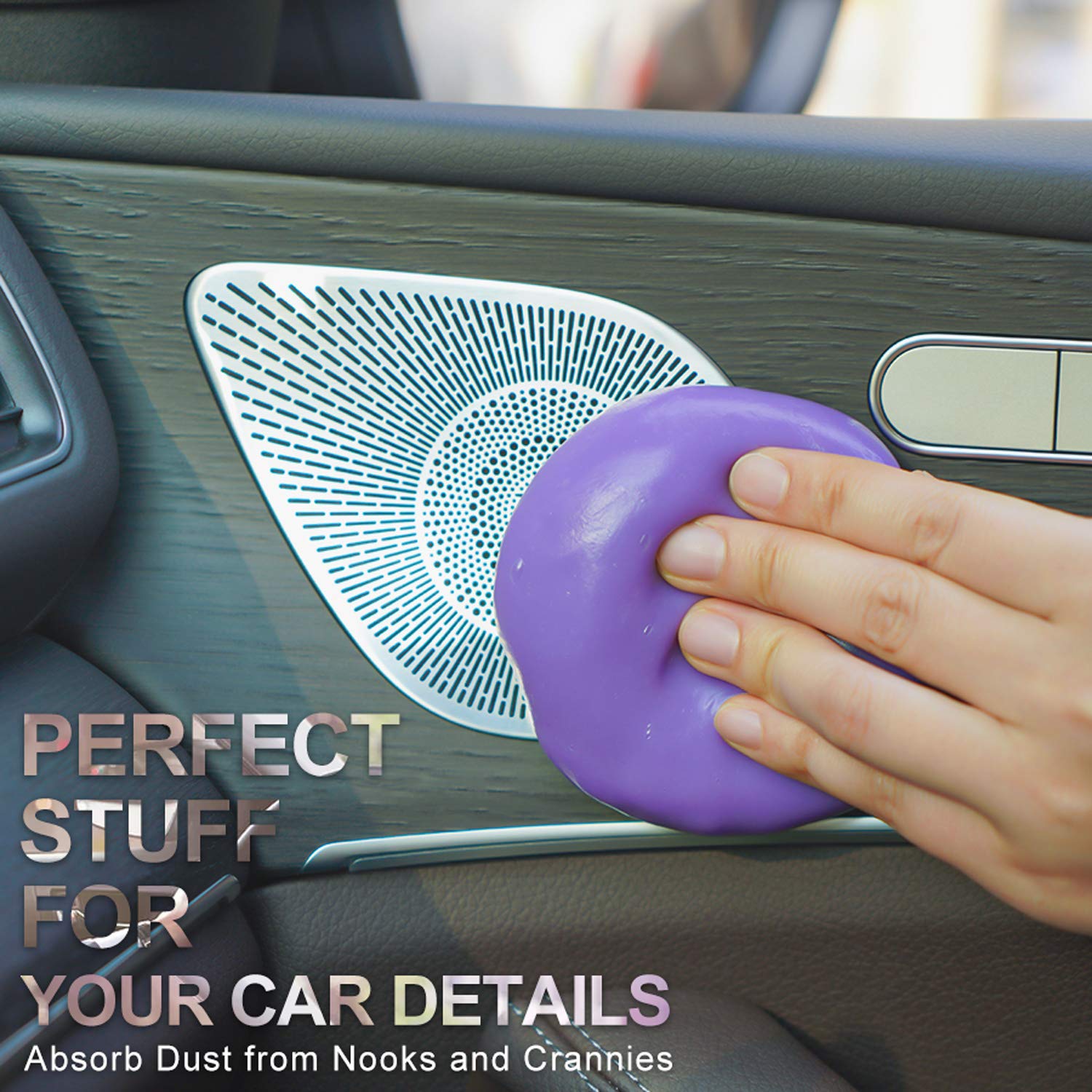 2Pack Cleaning Gel for Car Cleaning Putty Car Slime for Cleaning Car Detailing Putty Detail Tools Car Interior Cleaner Automotive Car Cleaning Kits Keyboard Cleaner Blue Purple (11.2 Ounce)