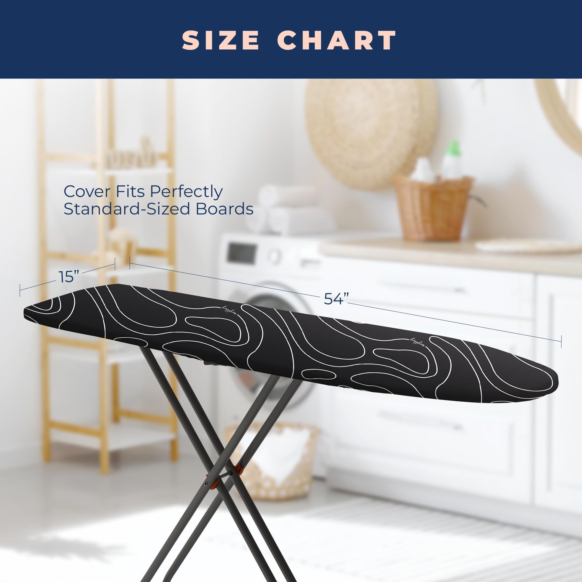 Ironing Board Cover and Pad Extra Thick Heavy Duty Padded Multiple Layers