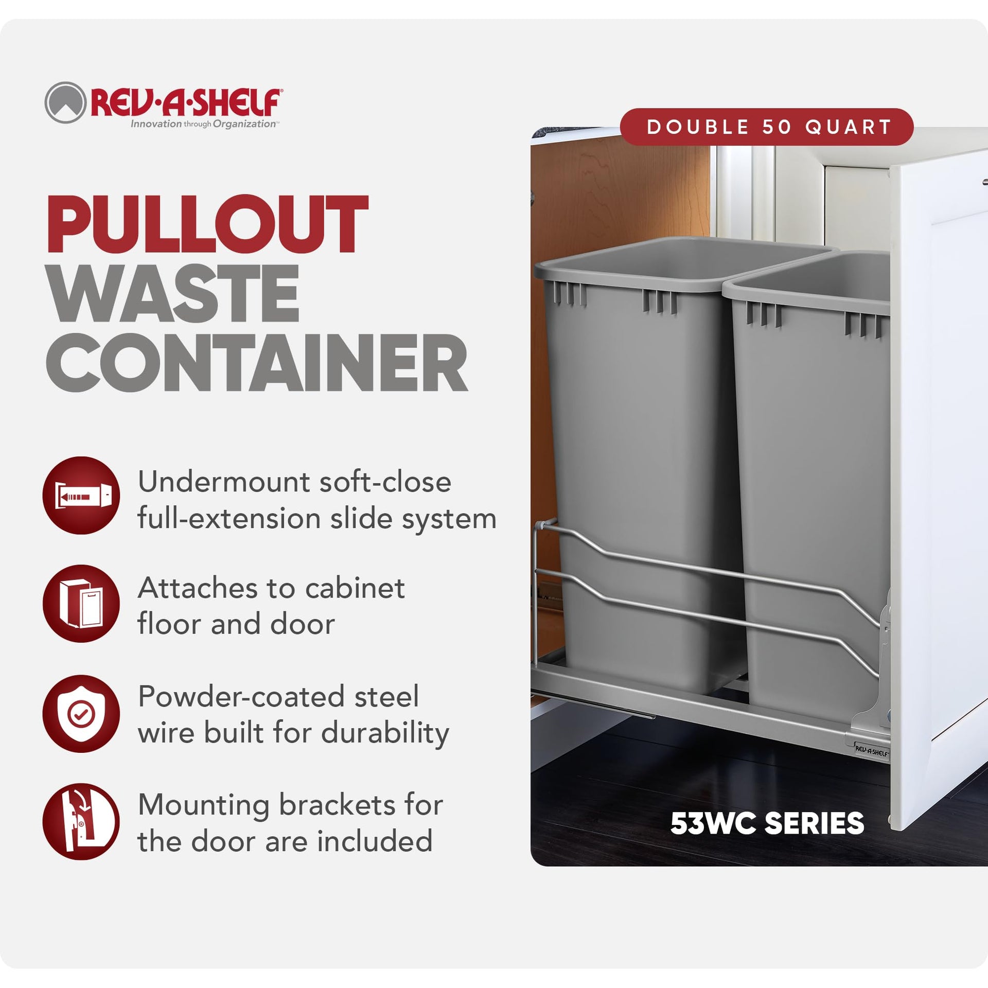 Double Pullout Trash Can w