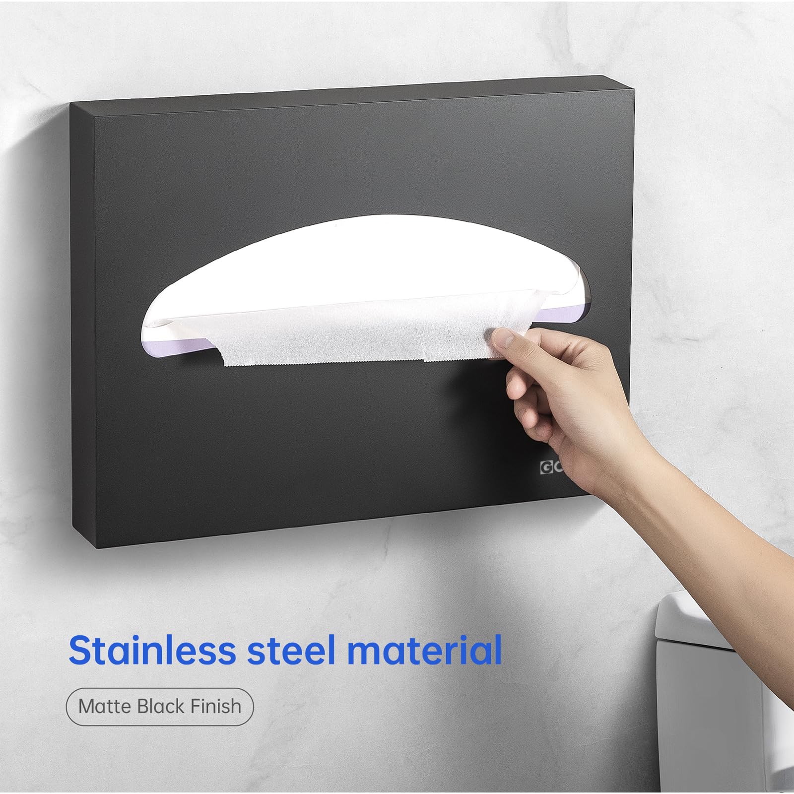 2 Pack Commercial Toilet Seat Cover Dispenser Wall Mount (500 Count)