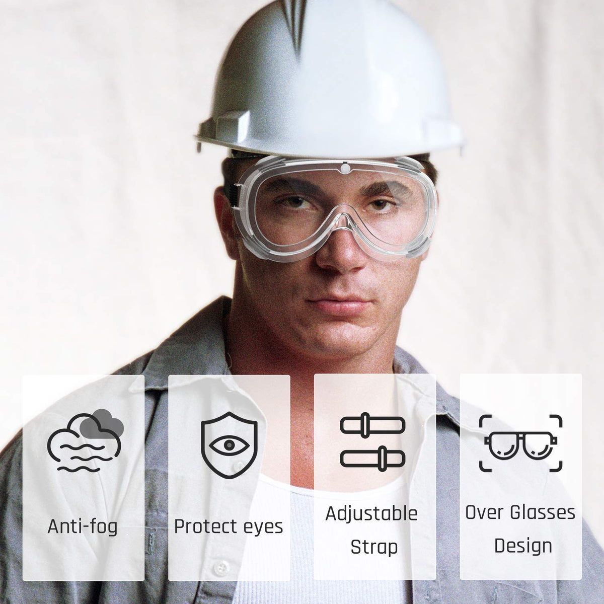 Safety Goggles Medical Goggles Fit Over Eyeglasses Anti