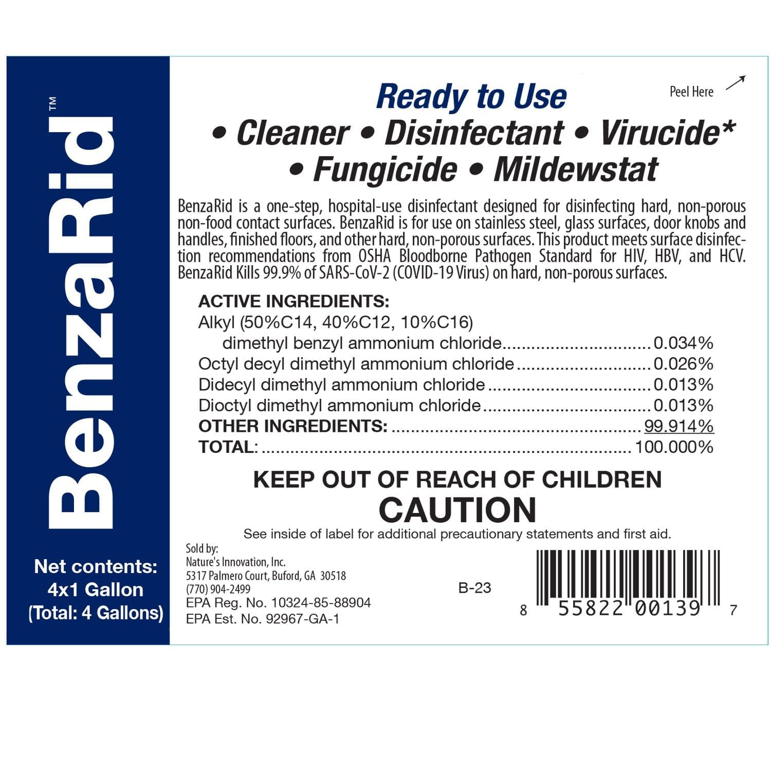 Hospital Disinfectant Sanitizer & Virucide (128 Fl Oz)