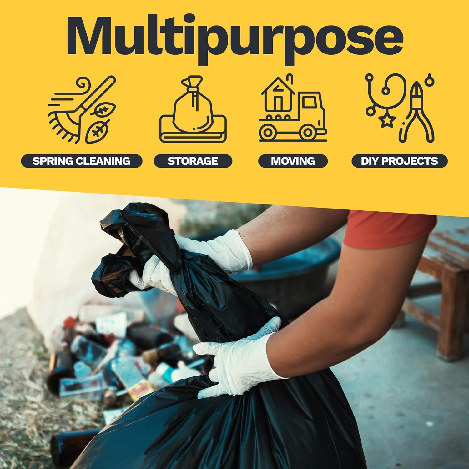55 60 Gallon Trash Bags (100 Count)
