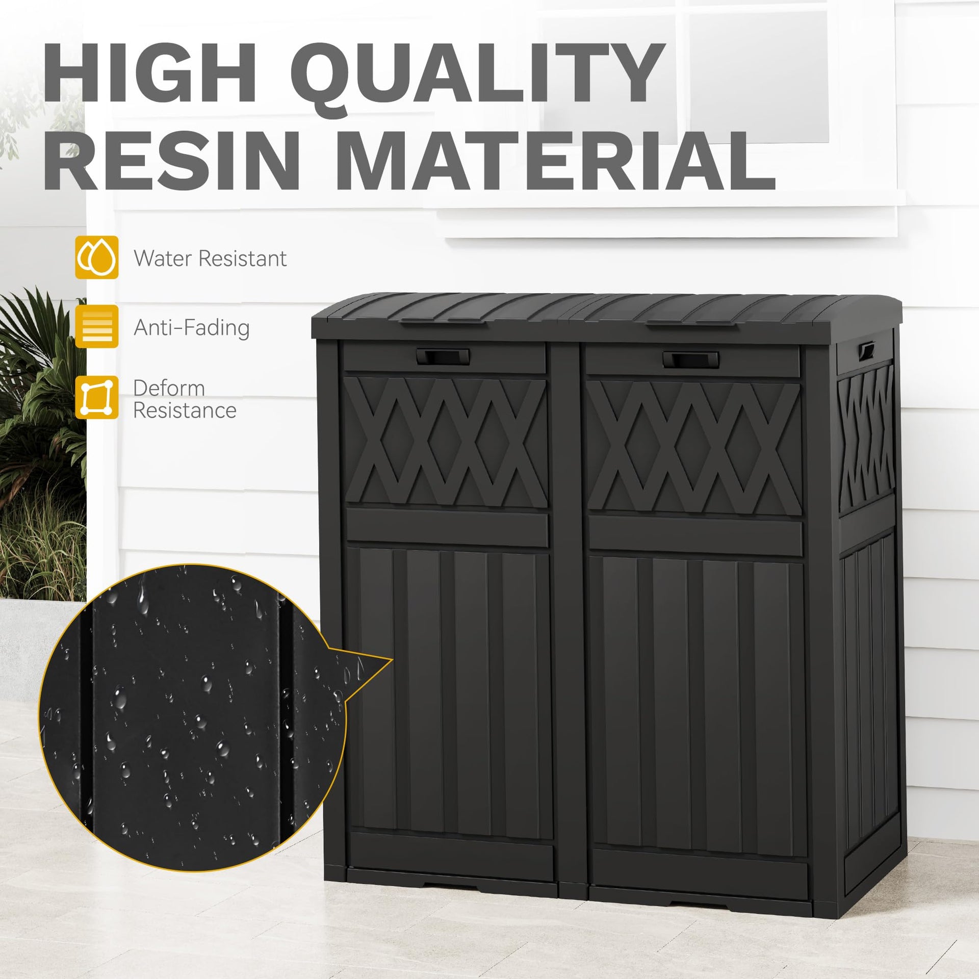 72 Gallon Dual Outdoor Trash Can