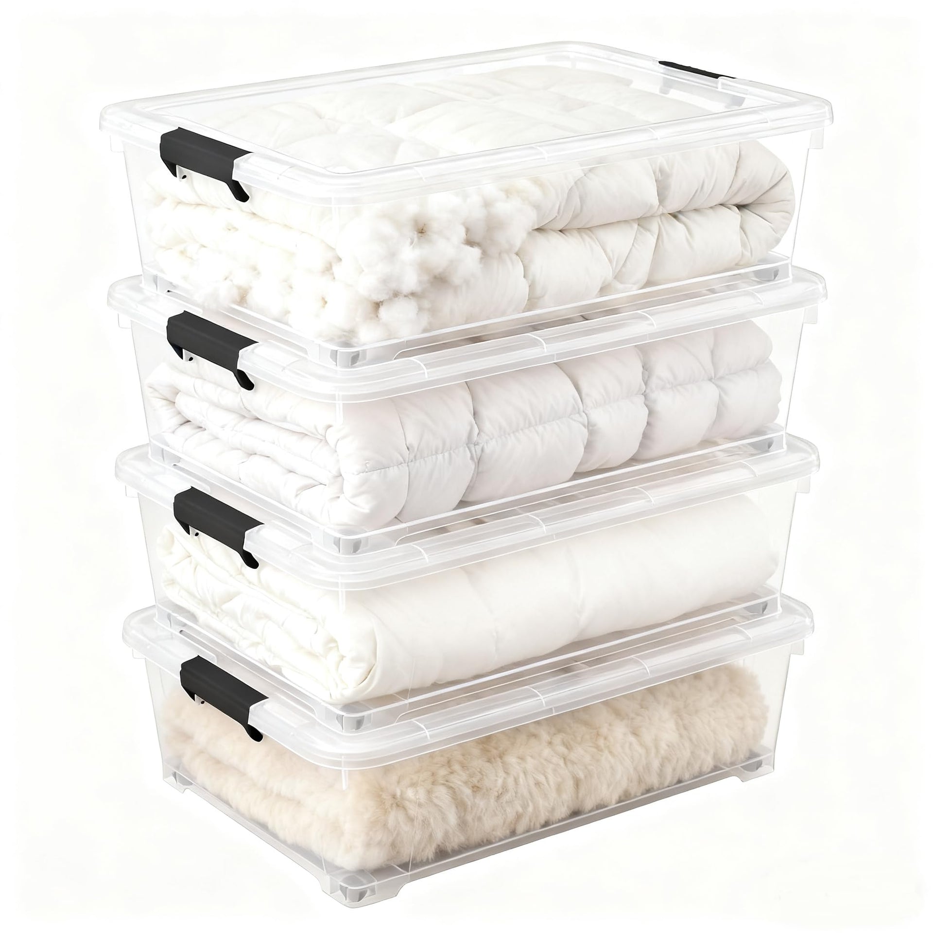 Under Bed Storage Containers with Lid (4 Count)