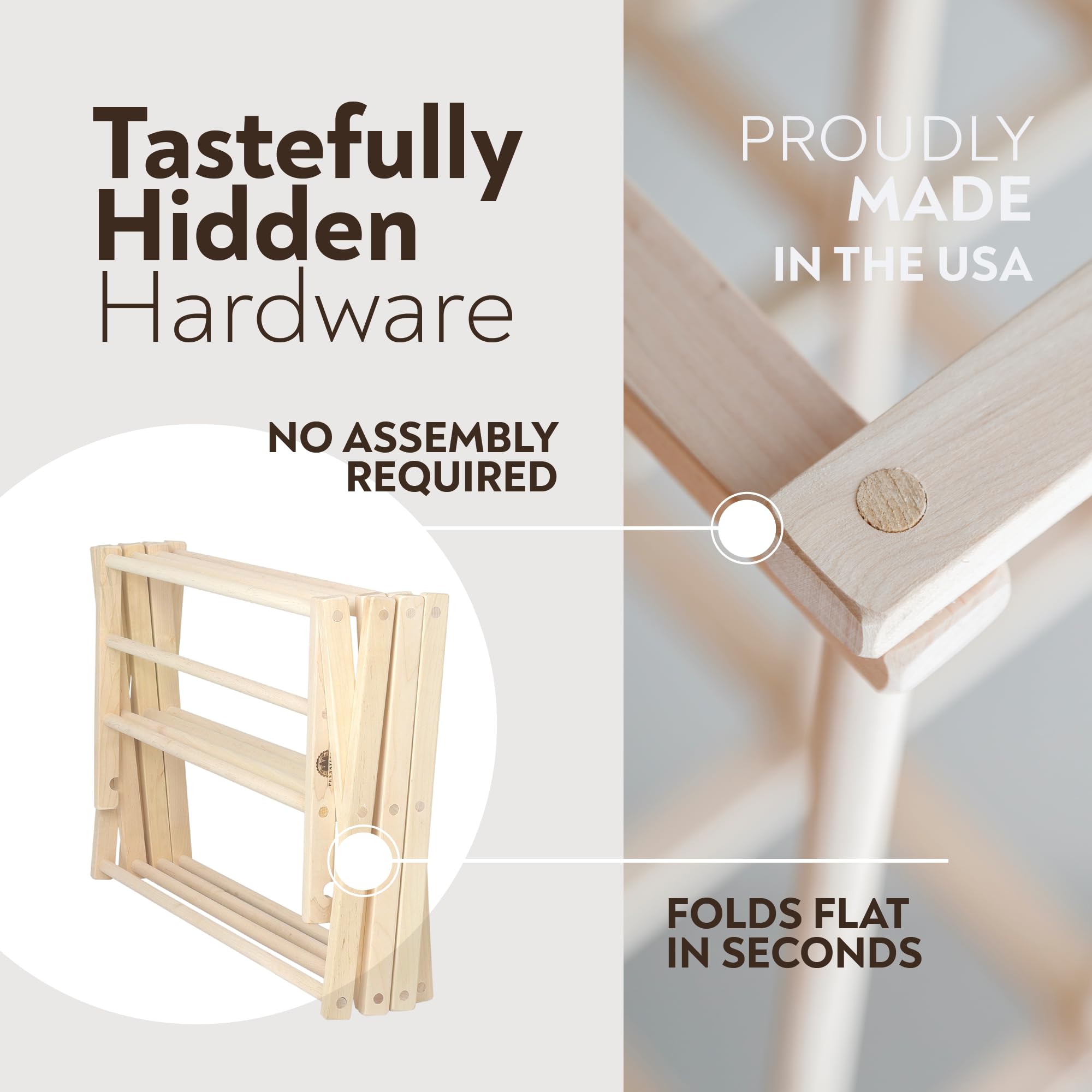 Premium American Maple Clothes Drying Rack