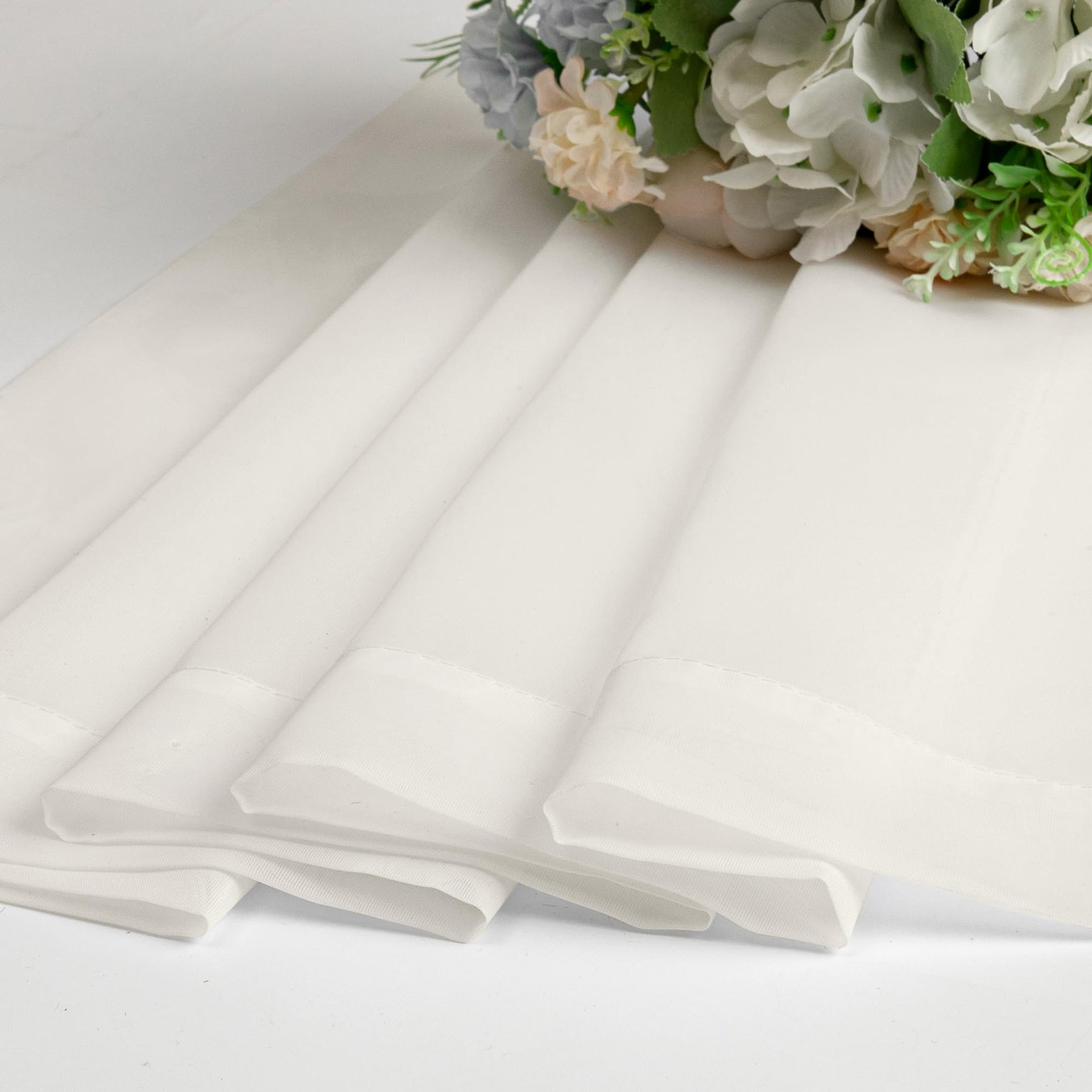 Sheer Ivory Curtains 90 inches Long 2 Panels (2 Count)