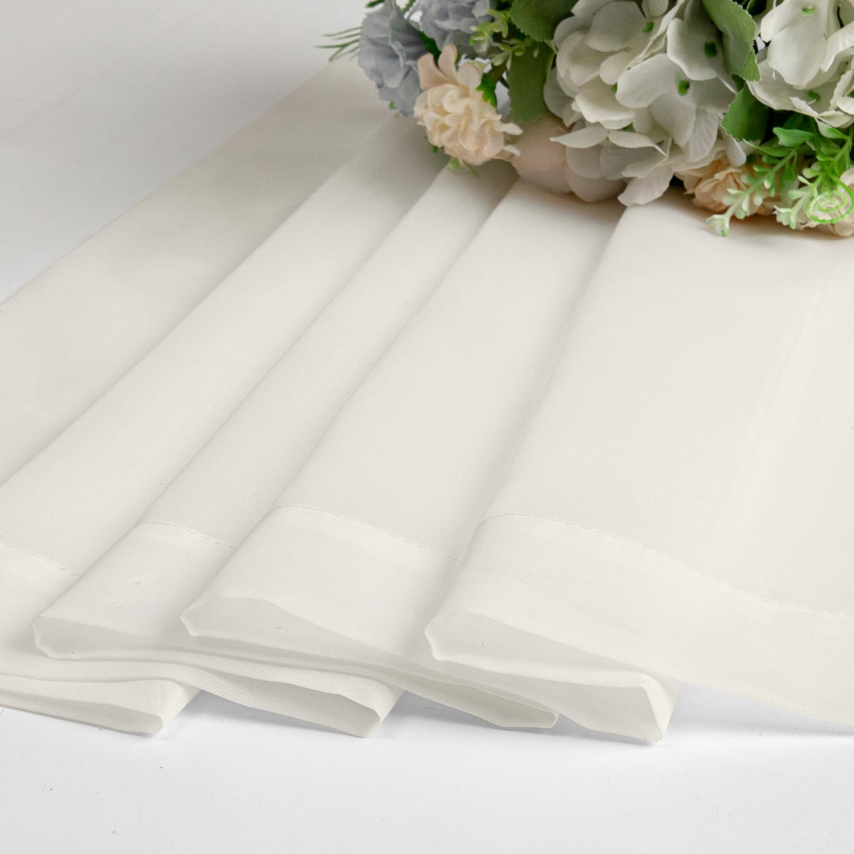 Ivory Sheer Curtains 54 Inch Long 2 Panels (2 Count)