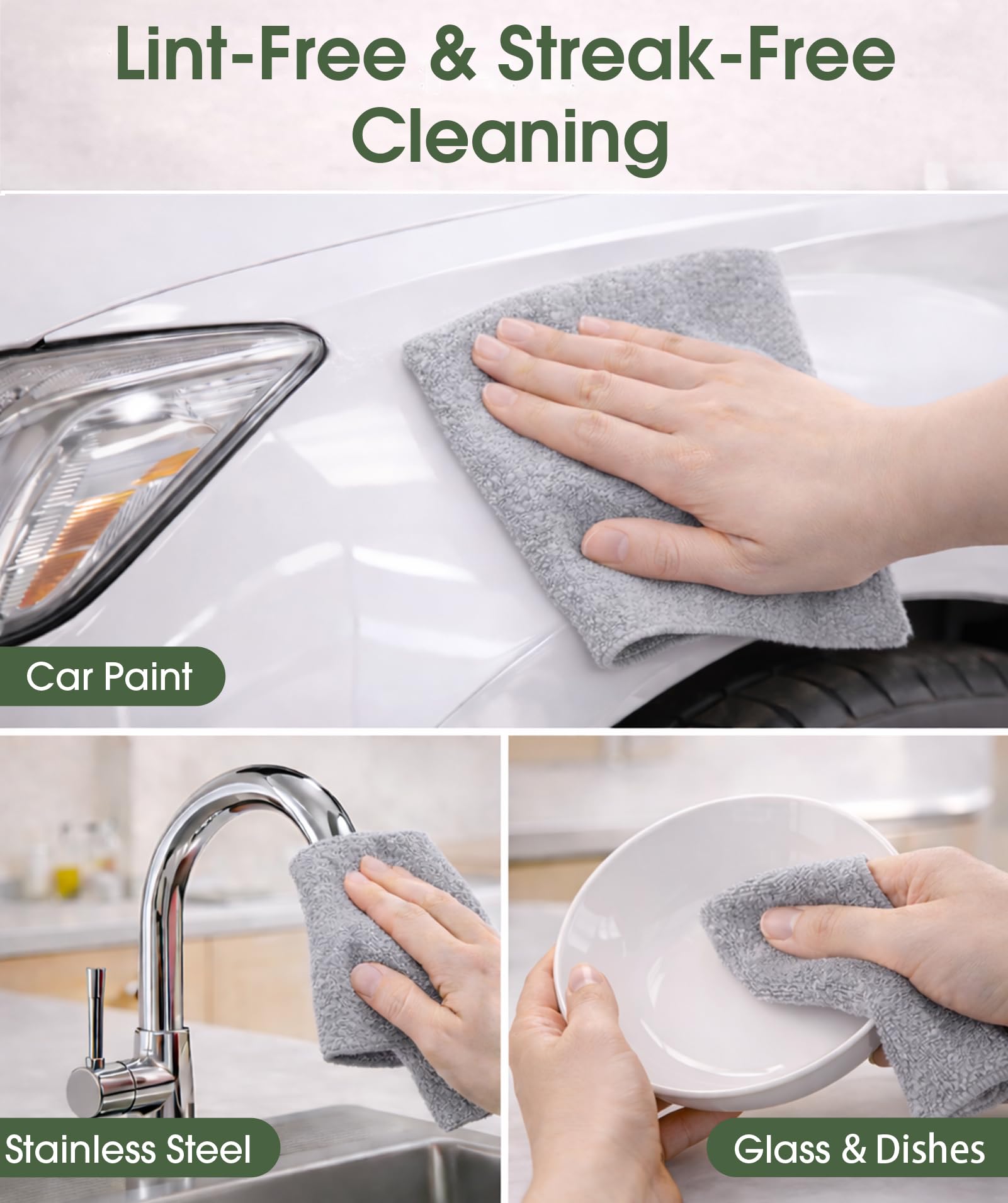 Microfiber Cleaning Cloth Roll (100 Count)