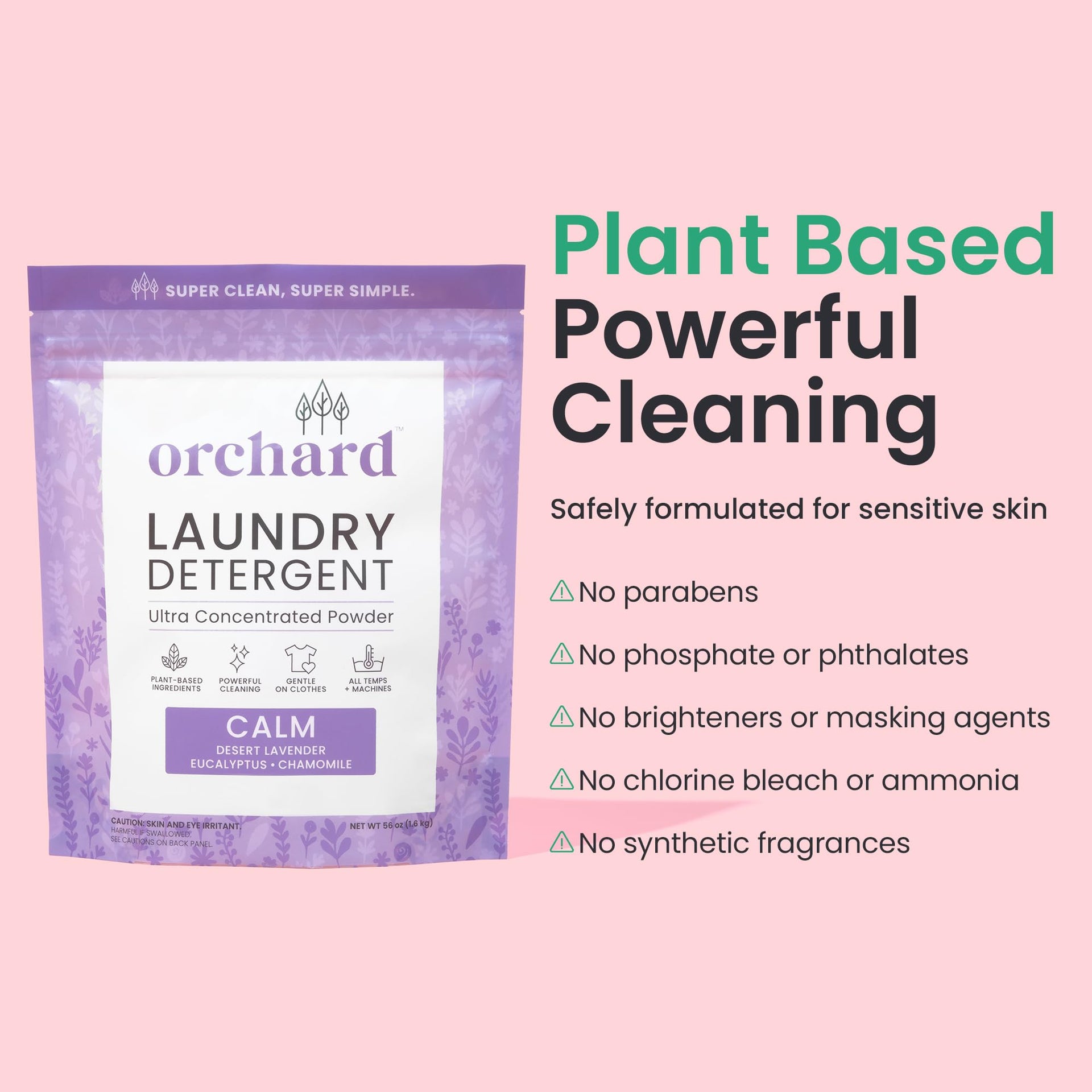 Orchard Laundry Detergent Powder for Sensitive Skin (56 Ounce)