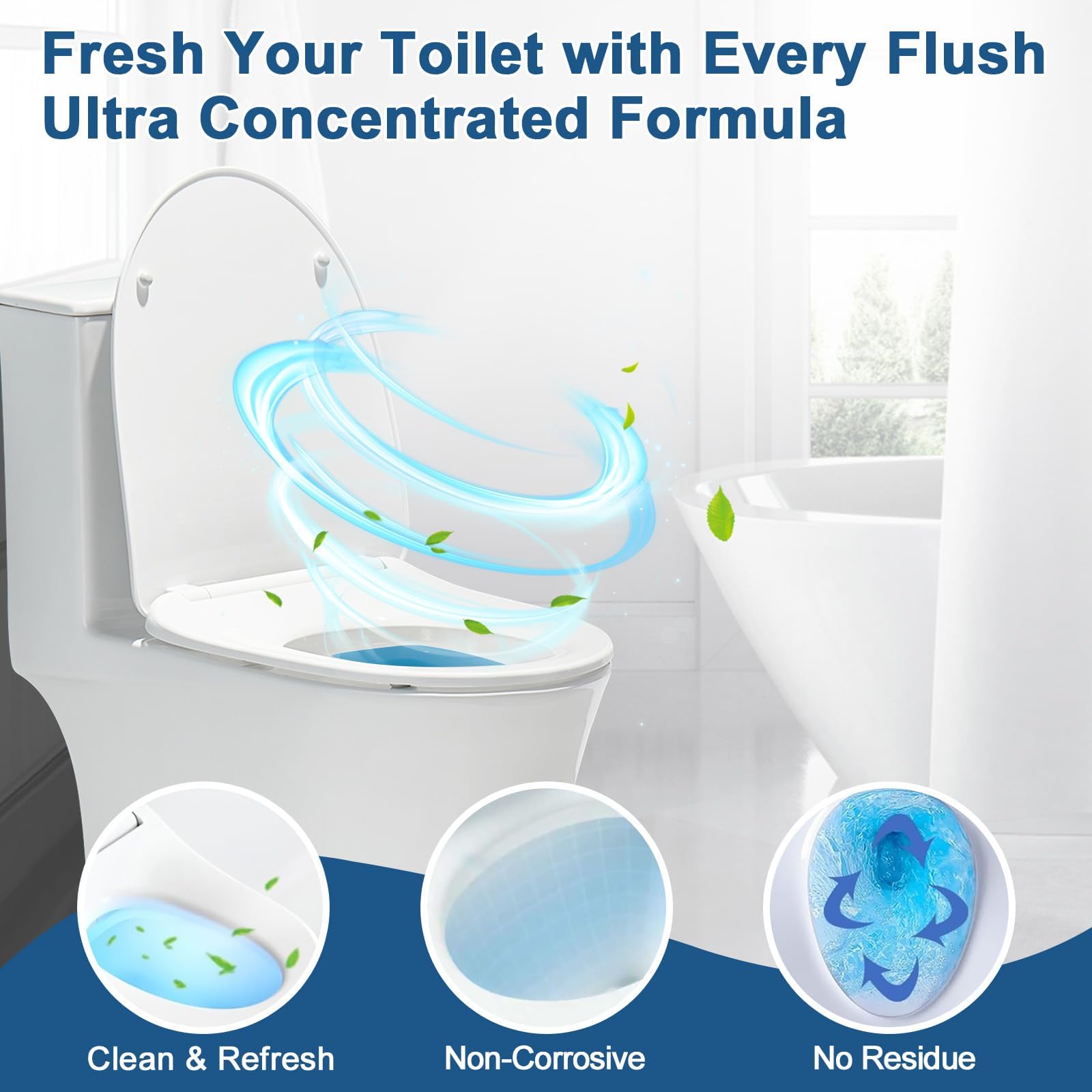 Toilet Bowl Cleaner Tablets Blue Toilet Tank Cleaners (30 Count)