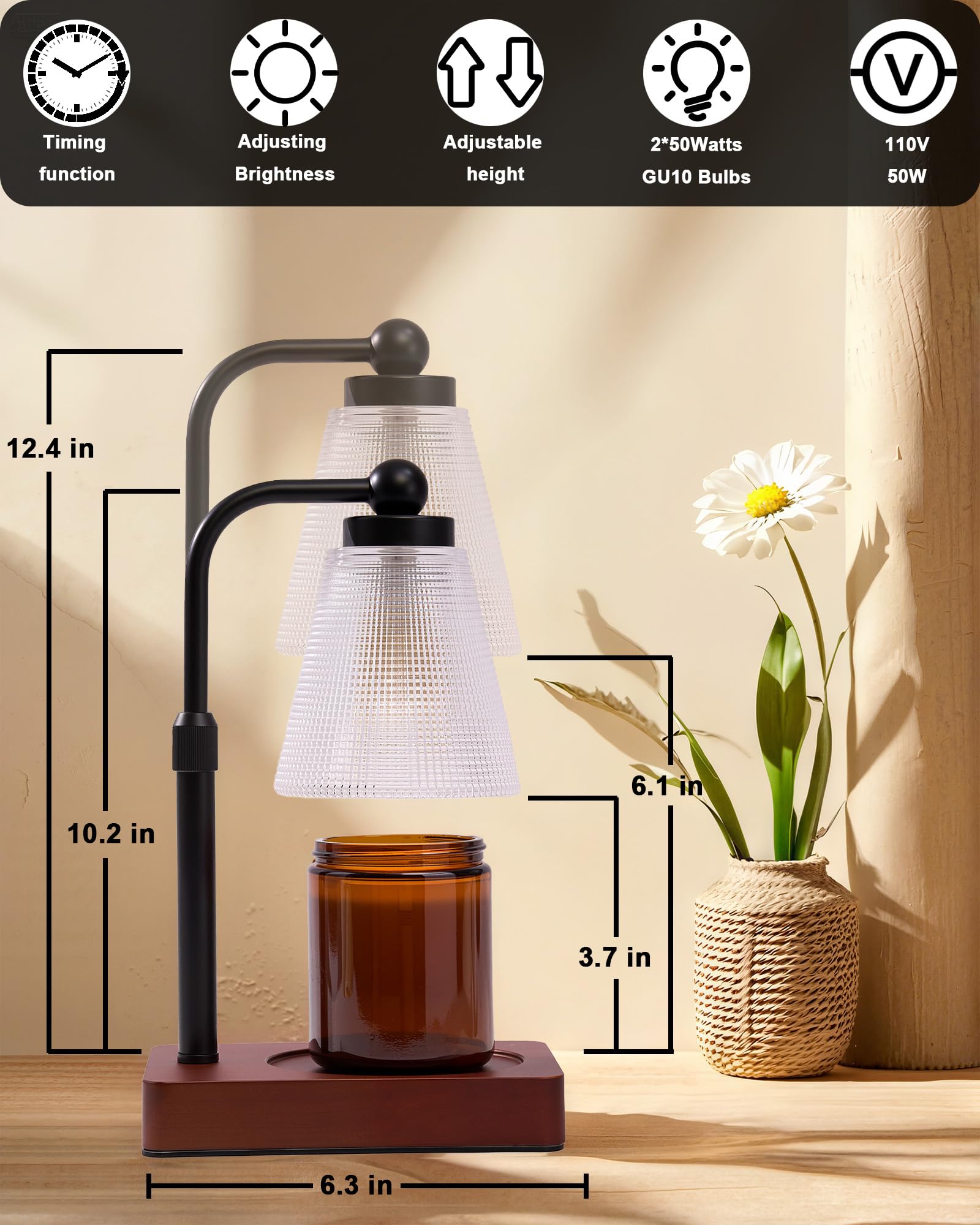 Candle Warmer Lamp with Timer