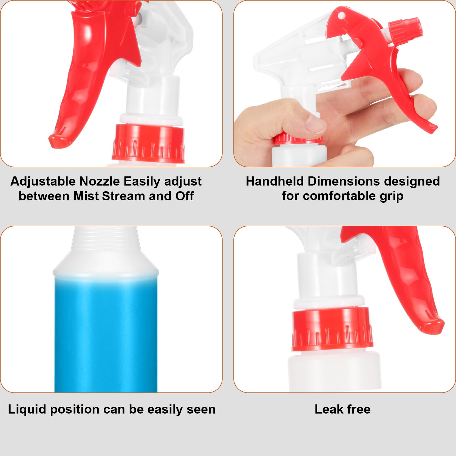 12 Pcs 16 Oz Plastic Spray Bottles (12 Count)