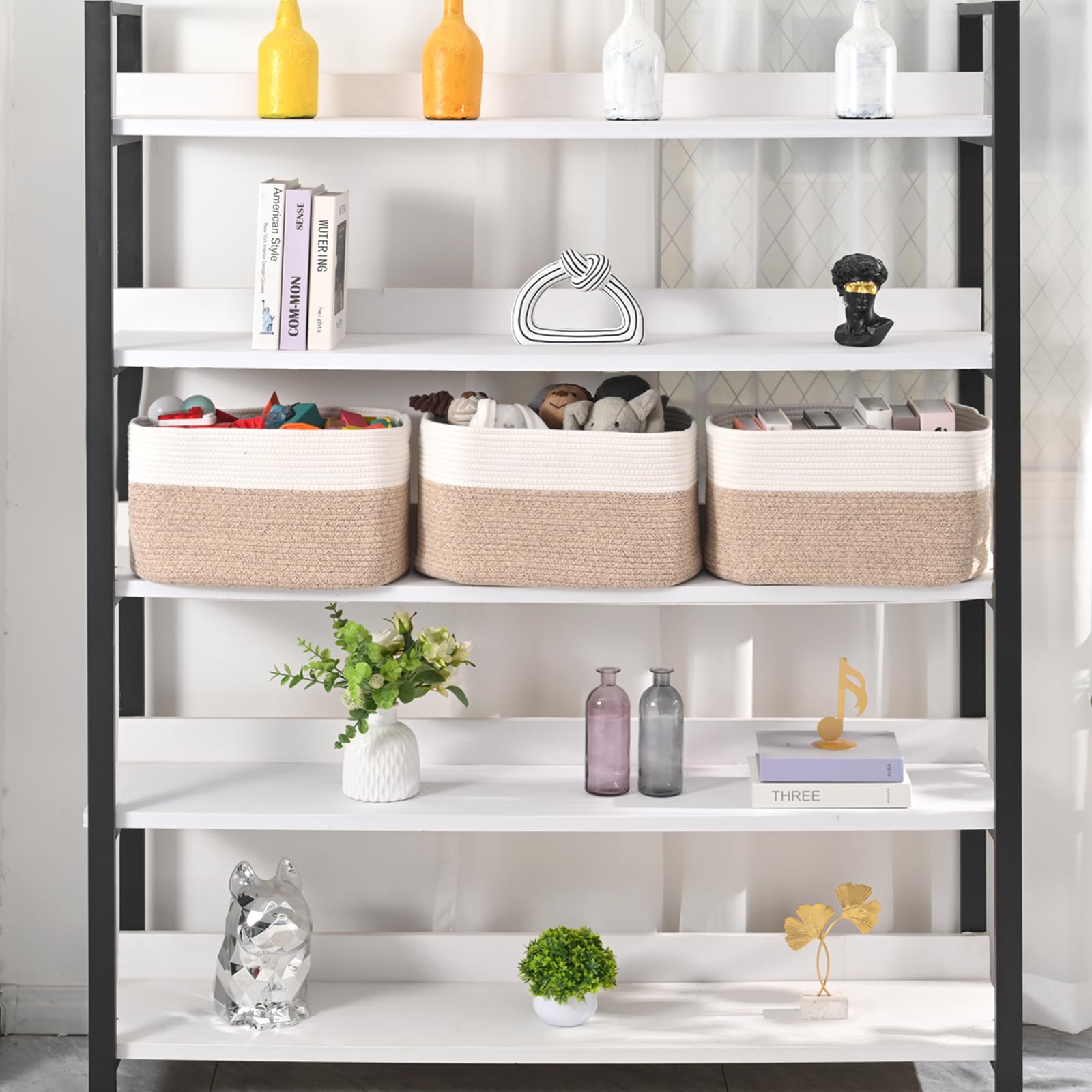 Large Storage Baskets for Organizing Shelves (3 Count)
