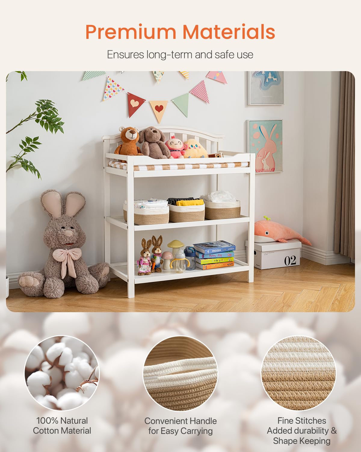Small Woven Storage Basket for Organizing (3 Count)
