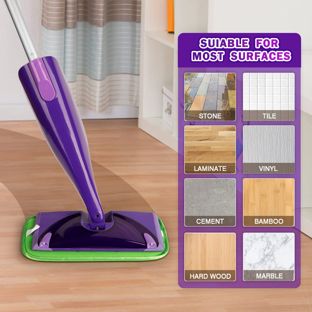 Reusable Mop Pads Compatible with Swiffer WetJet (8 Count)
