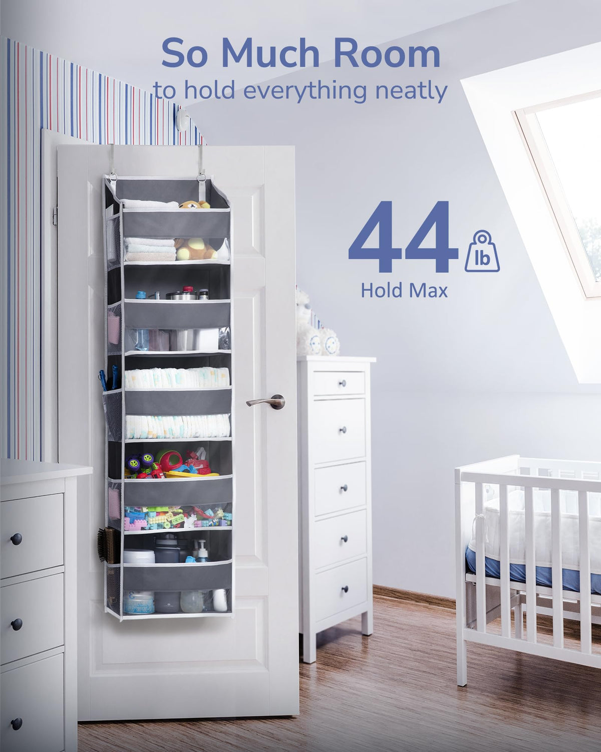 1 Pack Compact Size Over Door Organizer Slim Door Storage for Small