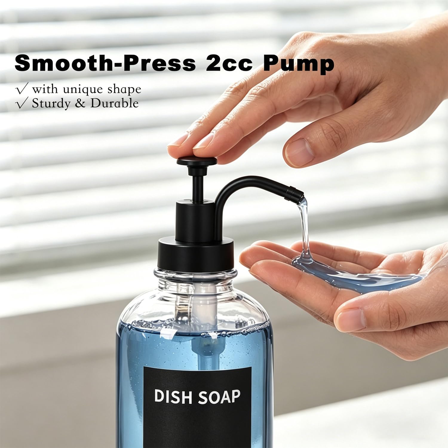 12oz Dish Soap Dispenser for Kitchen (2 Count)