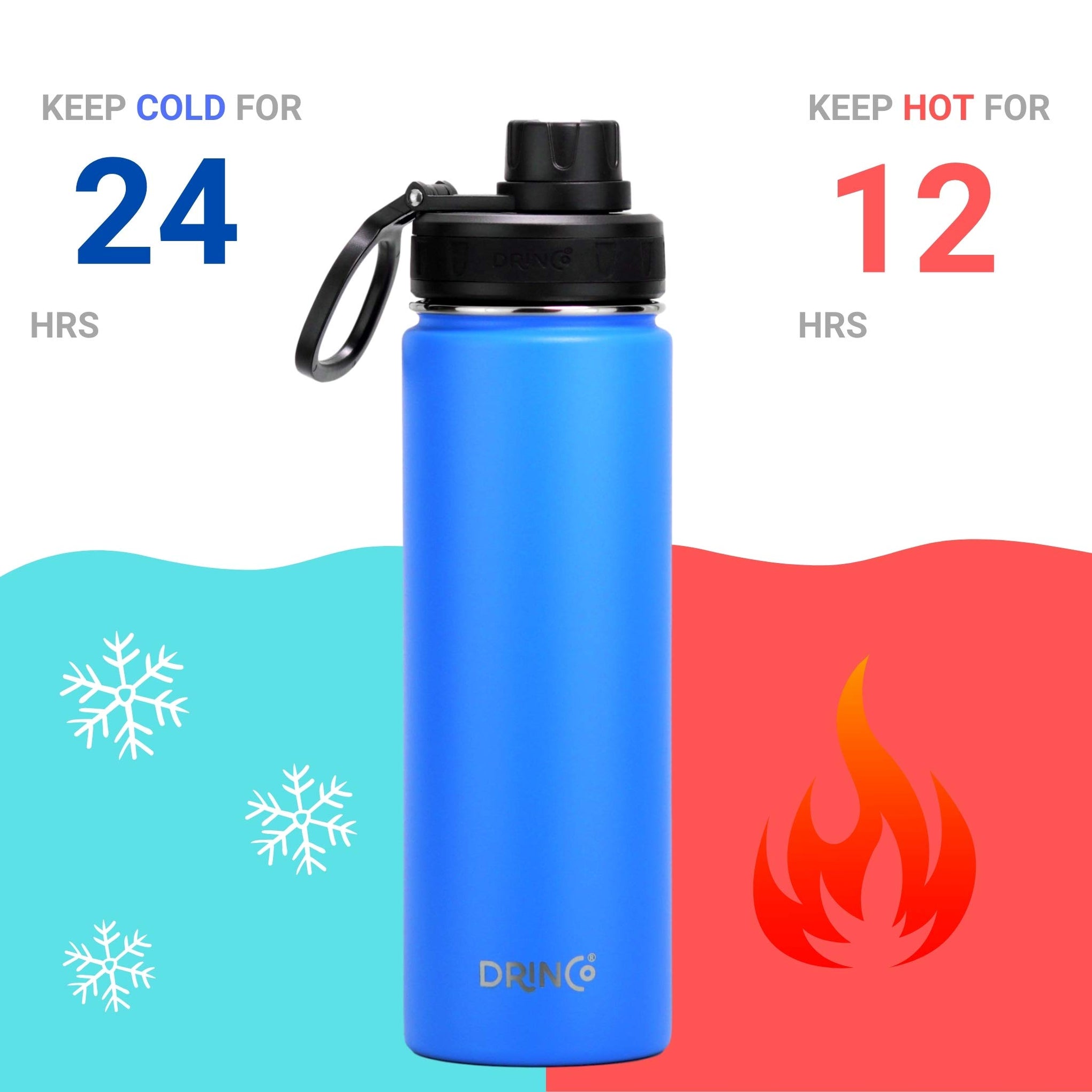 Stainless Steel Water Bottle Spout Lid Vacuum Insulated Double Wall Water Bottle Wide Mouth